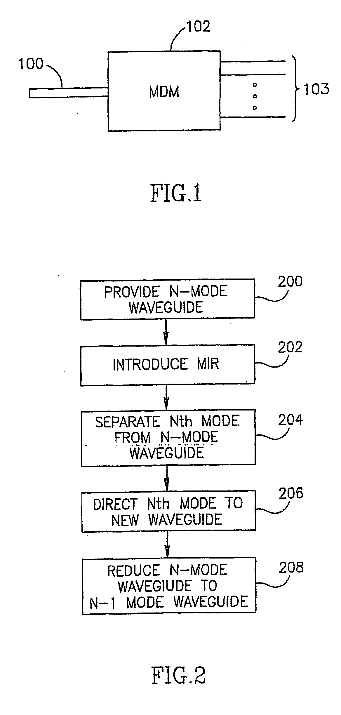 Method and apparatus for optical mode division multiplexing and demultiplexing