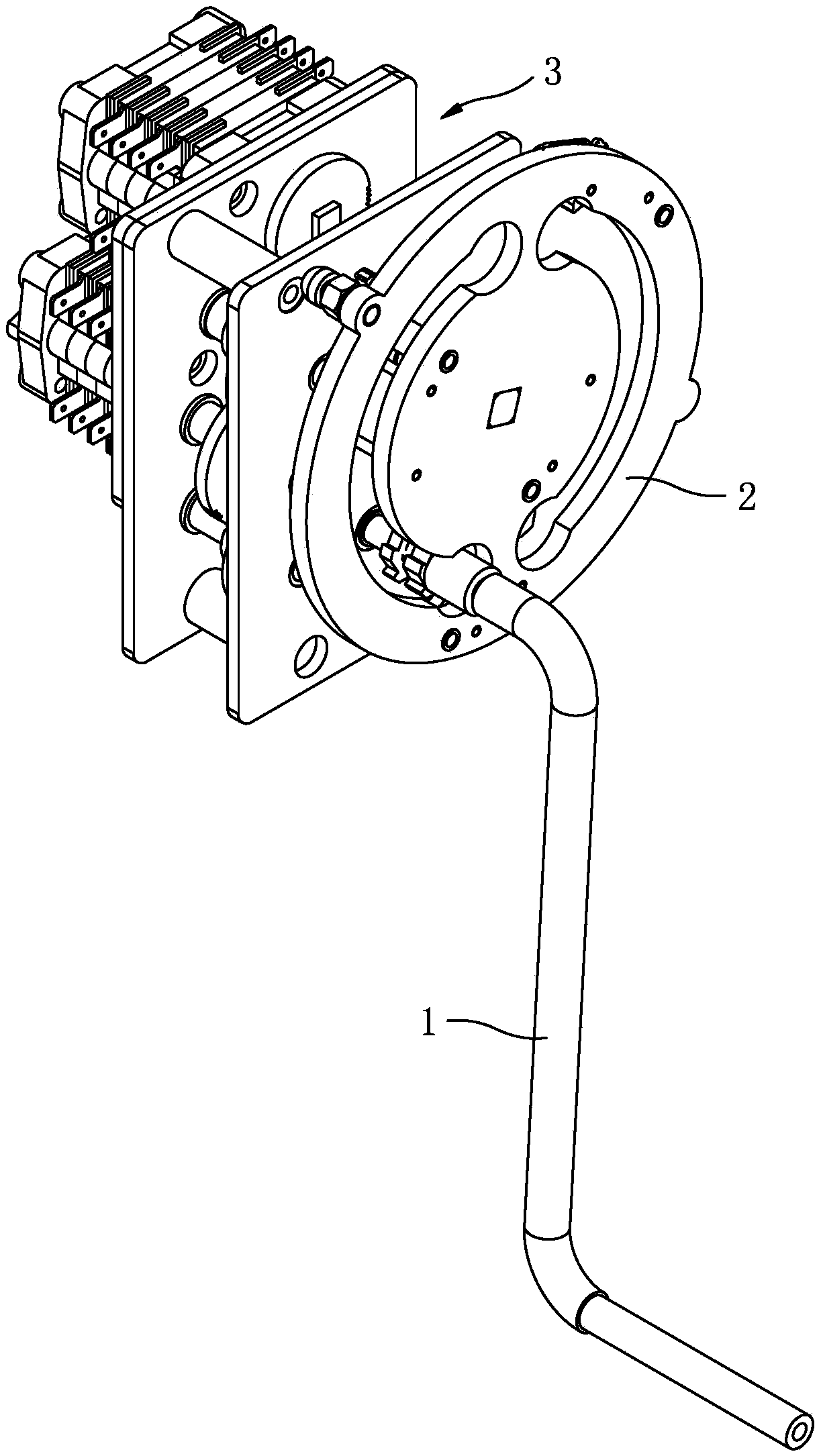 Station lock crank three-station mechanism