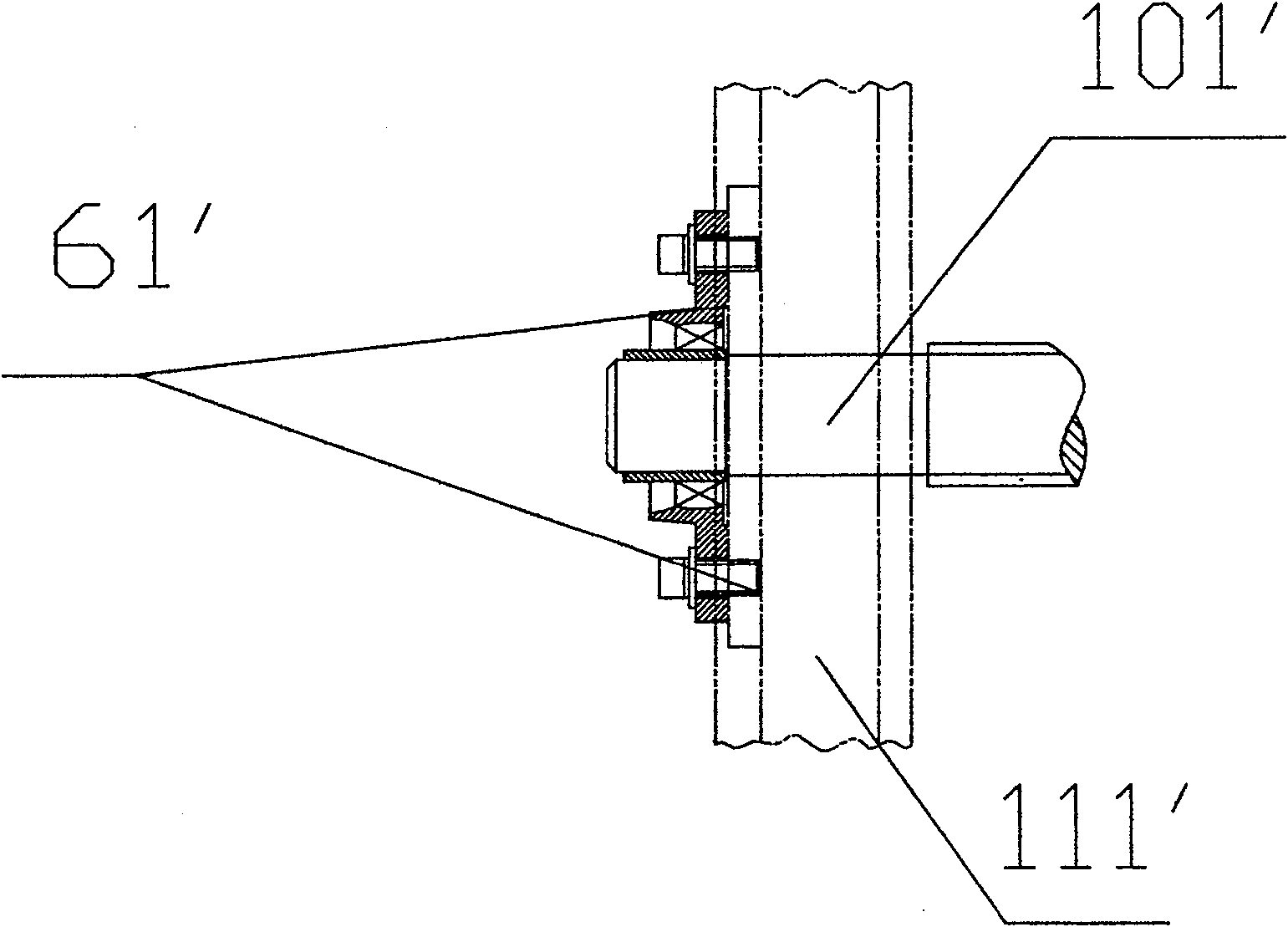 Axial interval regulator for warping machine lead screw