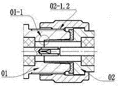 Radio frequency connector hole-bottom cross-modulation ring