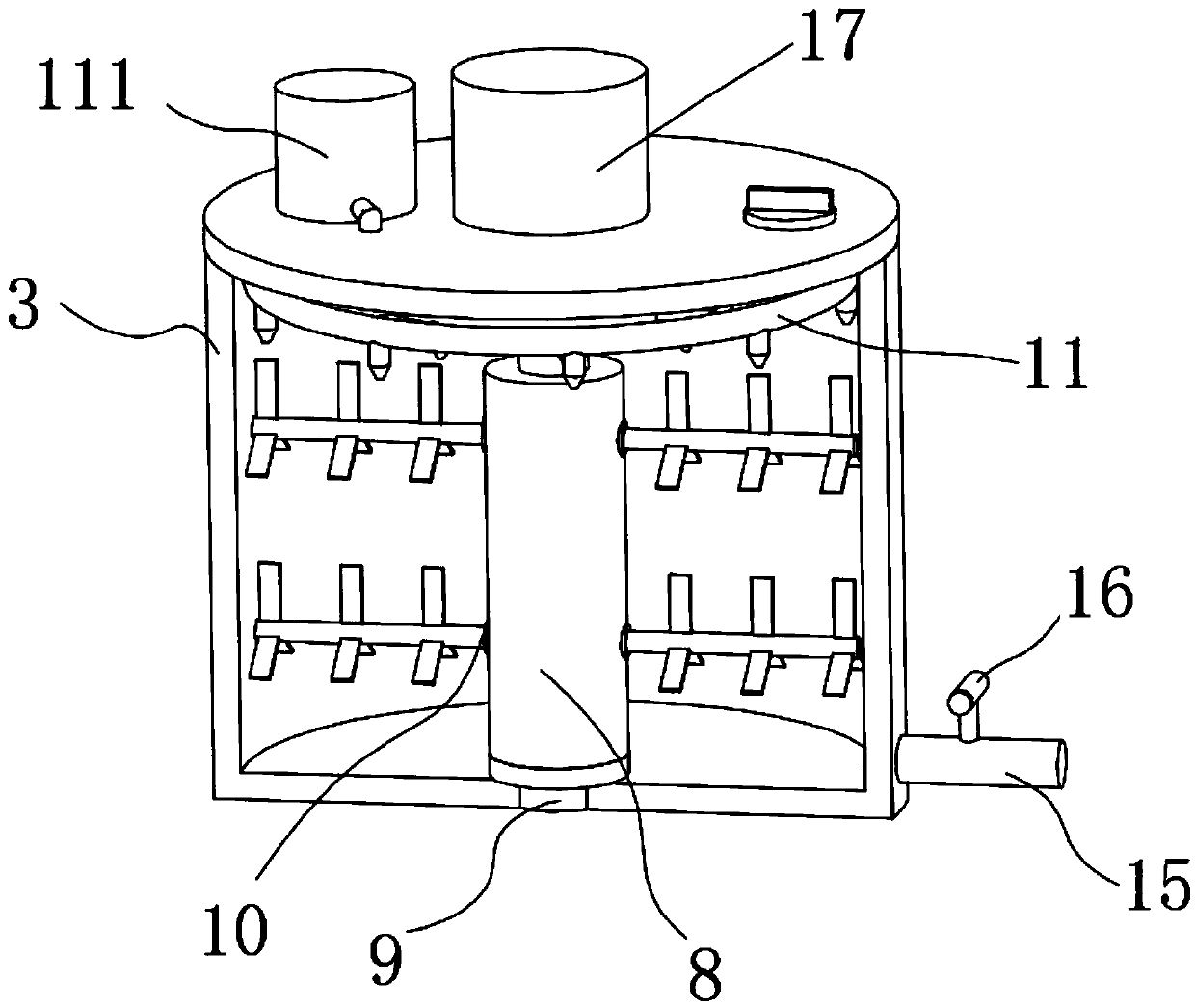 Pretreatment apparatus with stirring function for liquid food detection