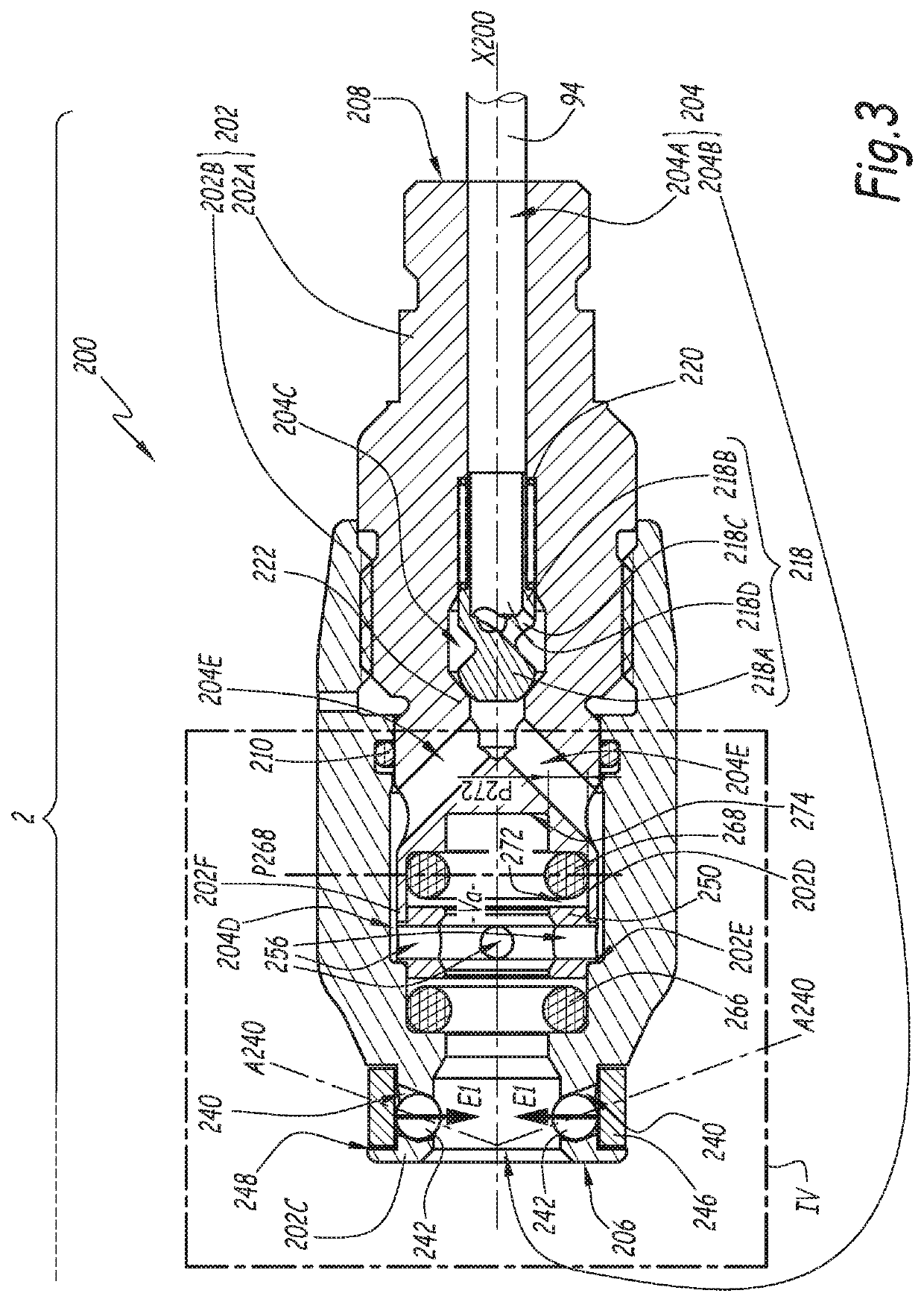 Circuit breaker and handling facility for pressurized fluid comprising such a circuit breaker