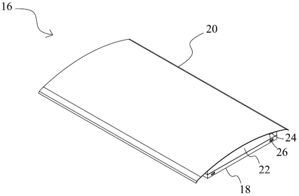 Vehicle-mounted touch device with curved surface structure