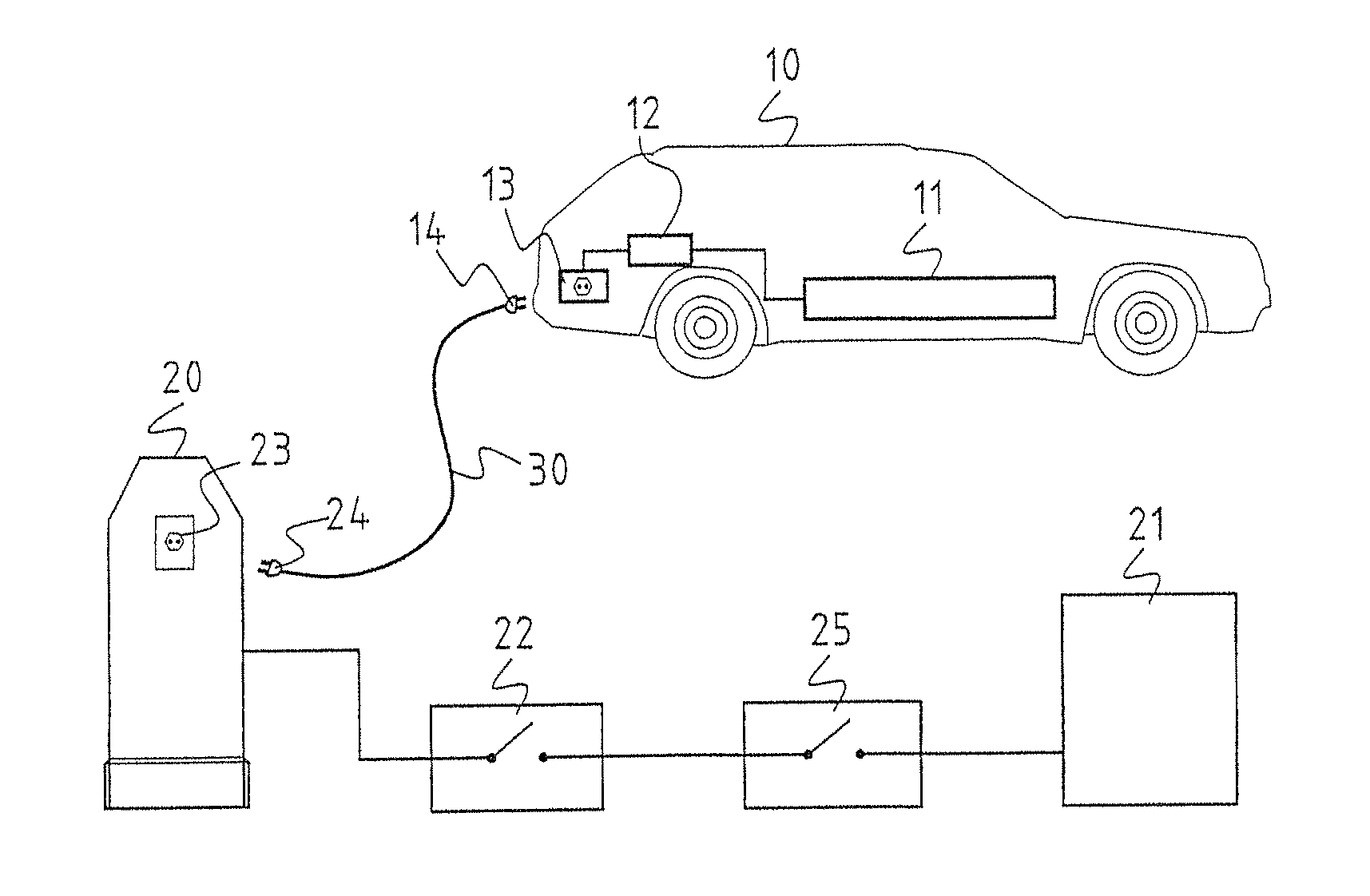 Charging cable connector for connecting an electric vehicle to a charging station