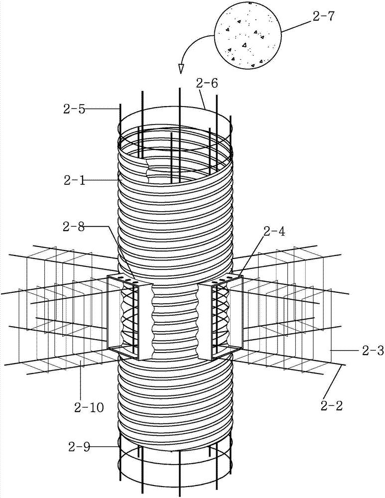 Corrugated steel pipe reinforced concrete column