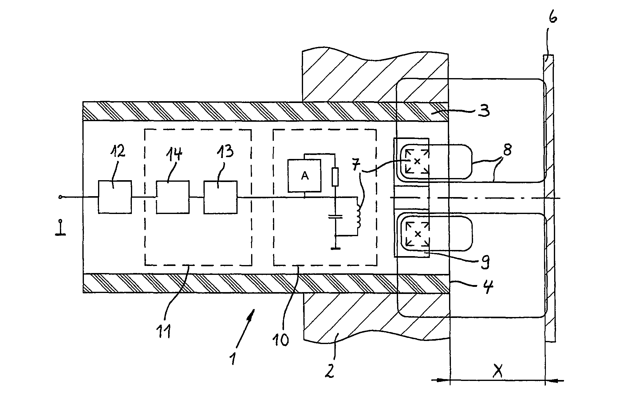 Inductive proximity sensor for embedded mounting and method of design
