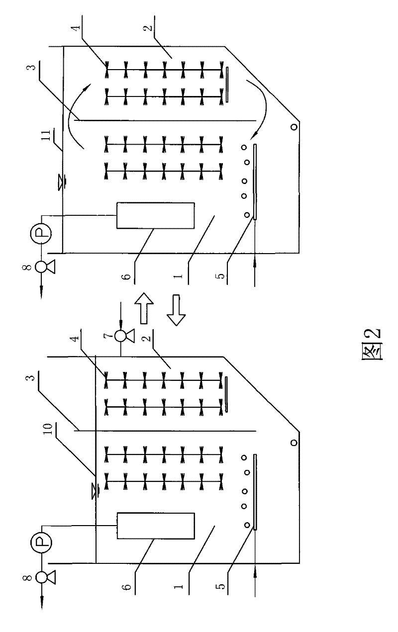 Air lift intermittent internal circulation denitrification dephosphorization sewage treatment process and apparatus