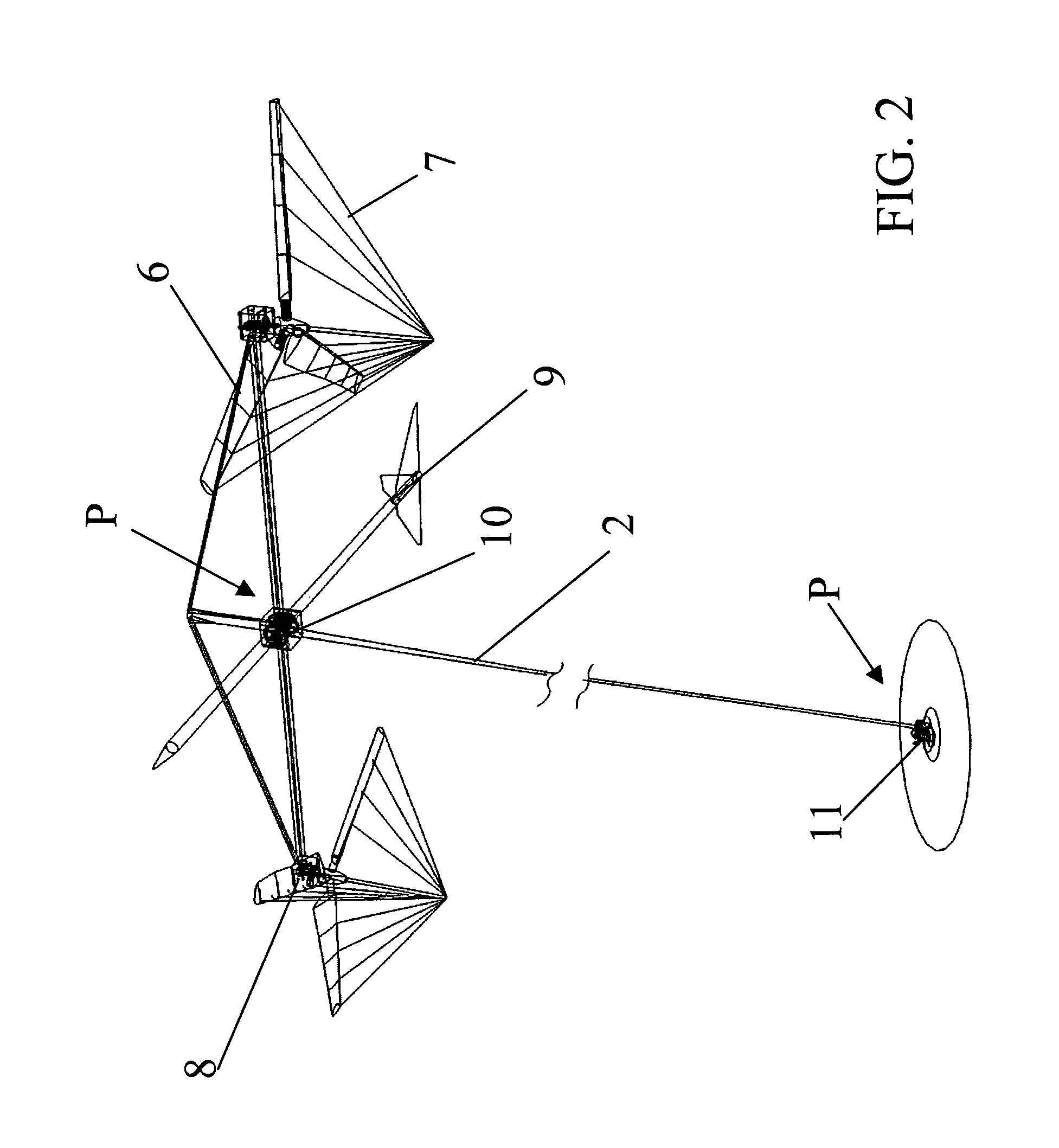 Power transmitting system through cables for airborne wind-type power generation applications