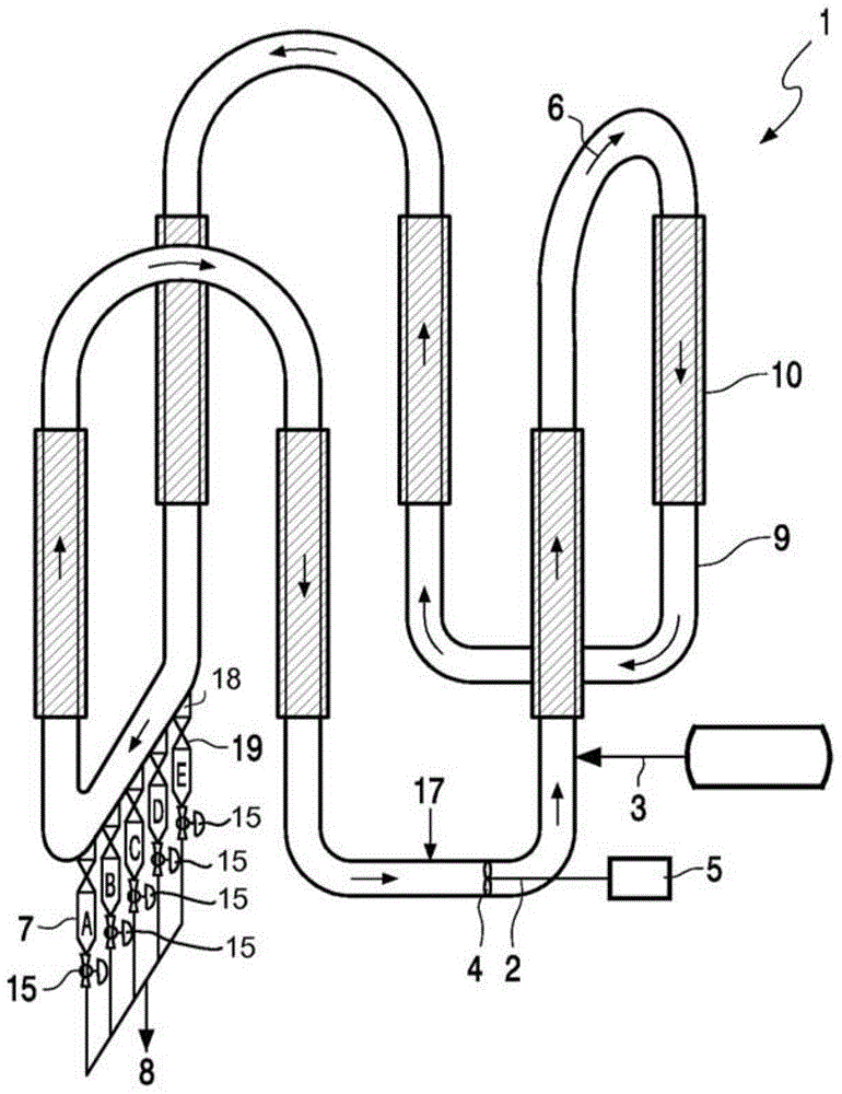 Olefin polymerization process with continuous discharge