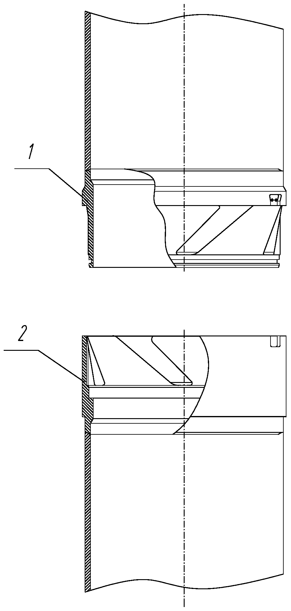 Import-type hammering riser joint