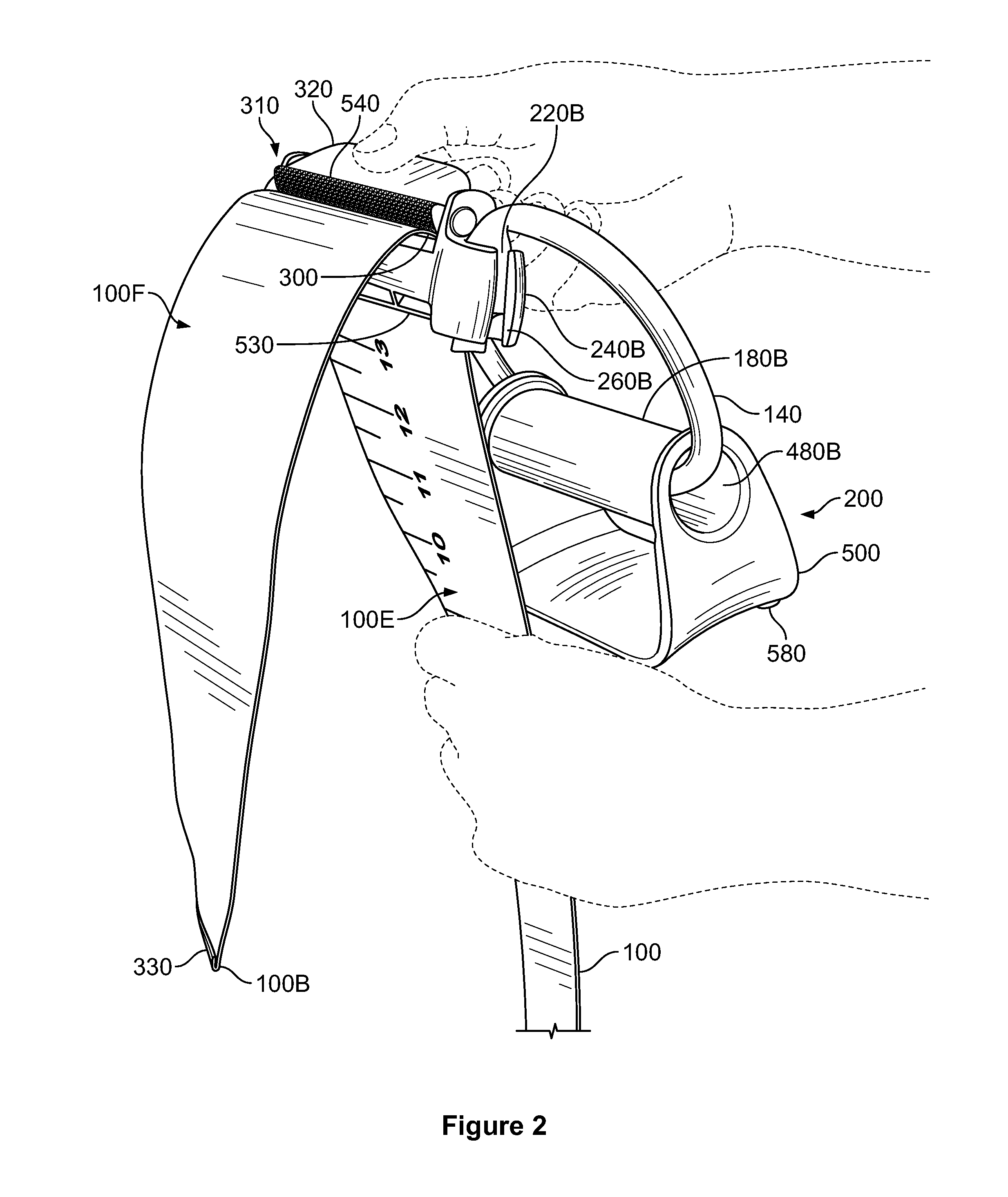 Exercise device with elastic members and webbing