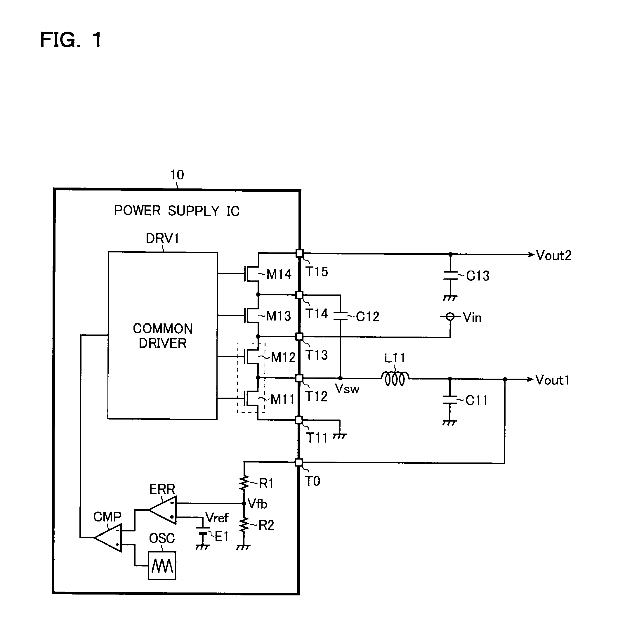 Power supply circuit and semiconductor device for use therein