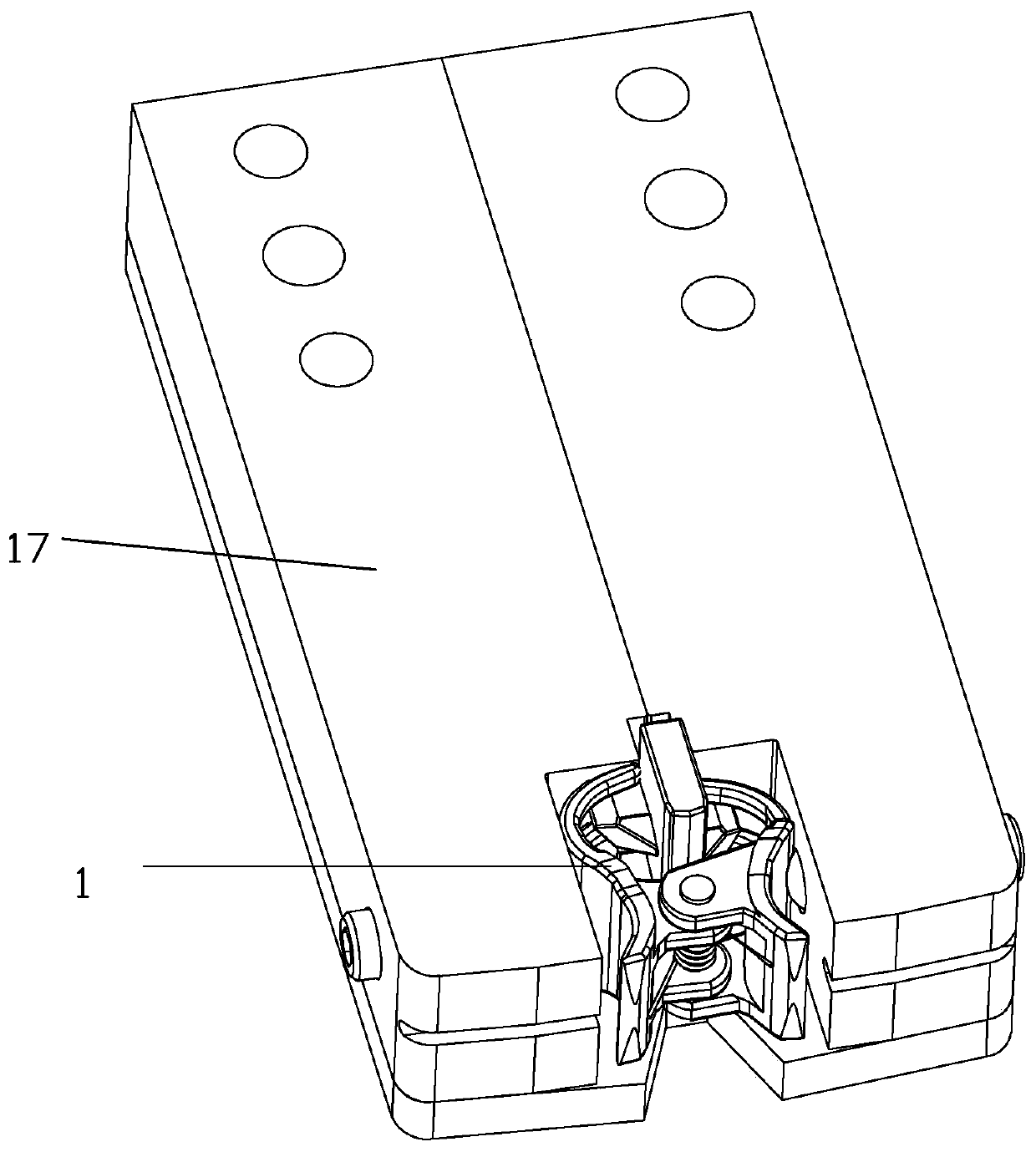 Sending device for clip pieces of small jaw clips