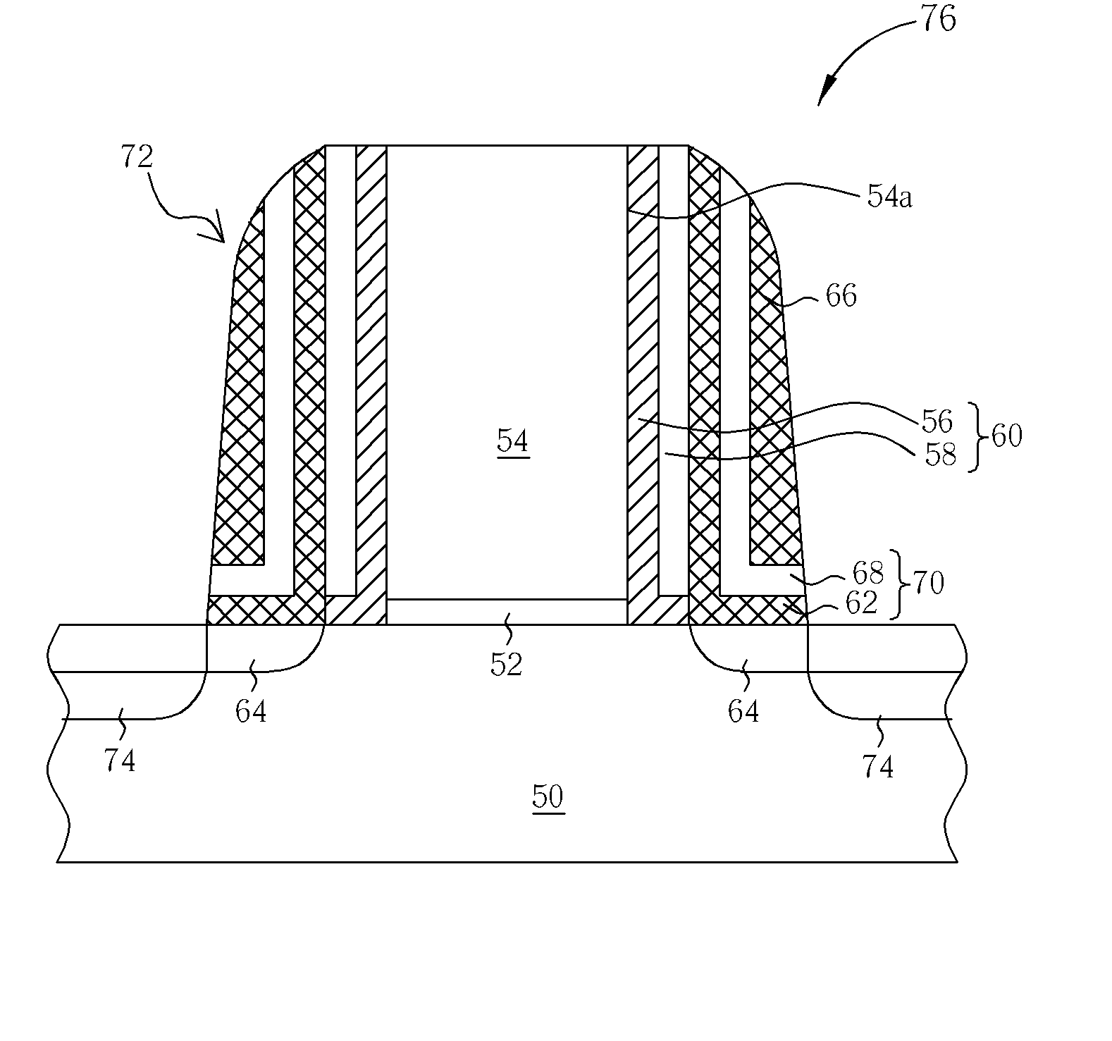 Spacer structure and fabrication method thereof