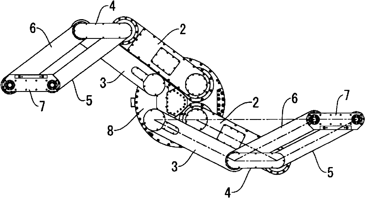 Arm mechanism and vacuum robot with the mechanism