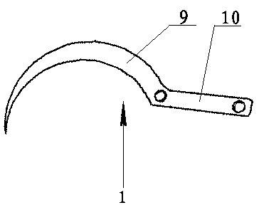 Arc-shaped pile head lifting clamp