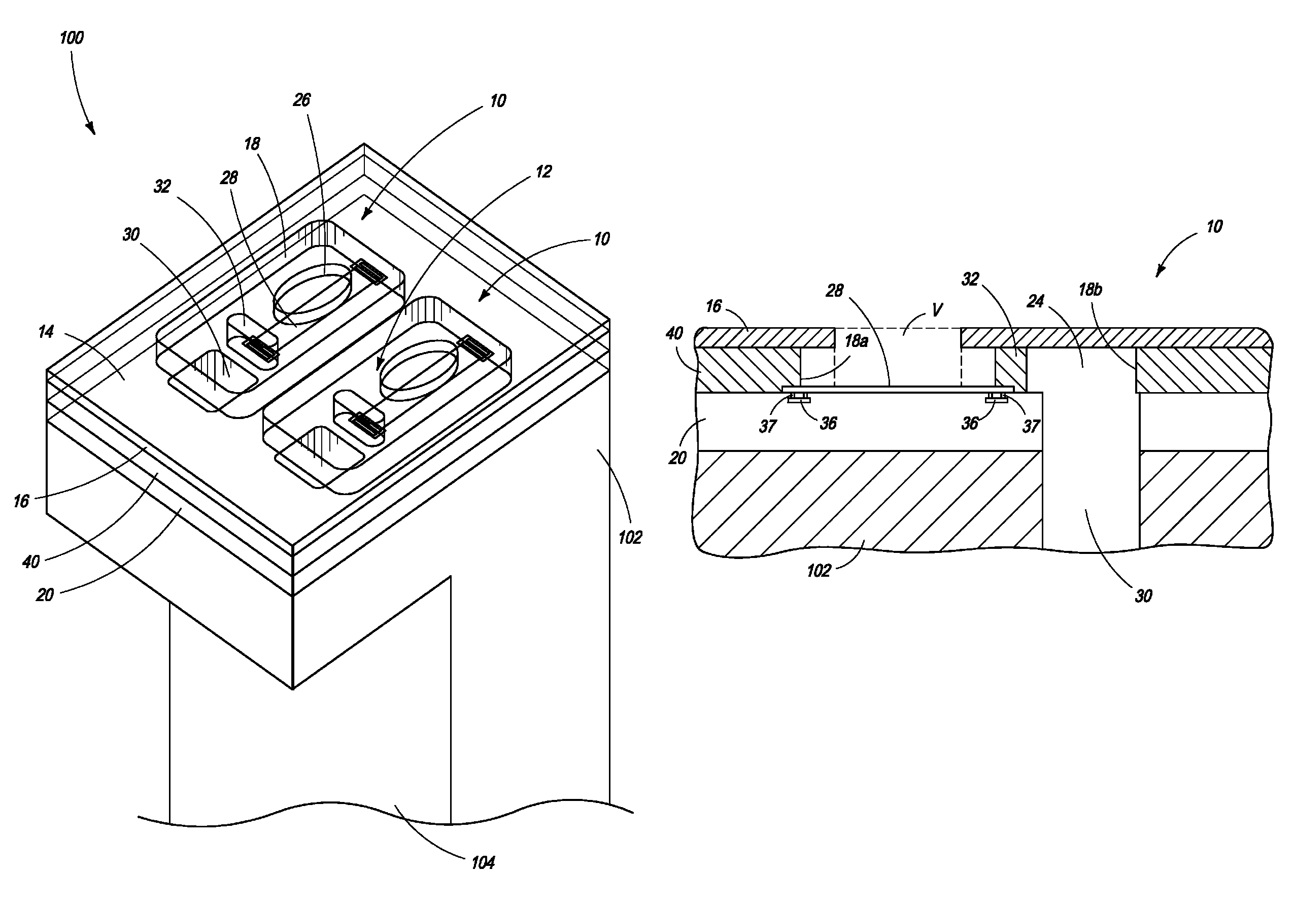 Inkjet nozzle device configured for venting gas bubbles