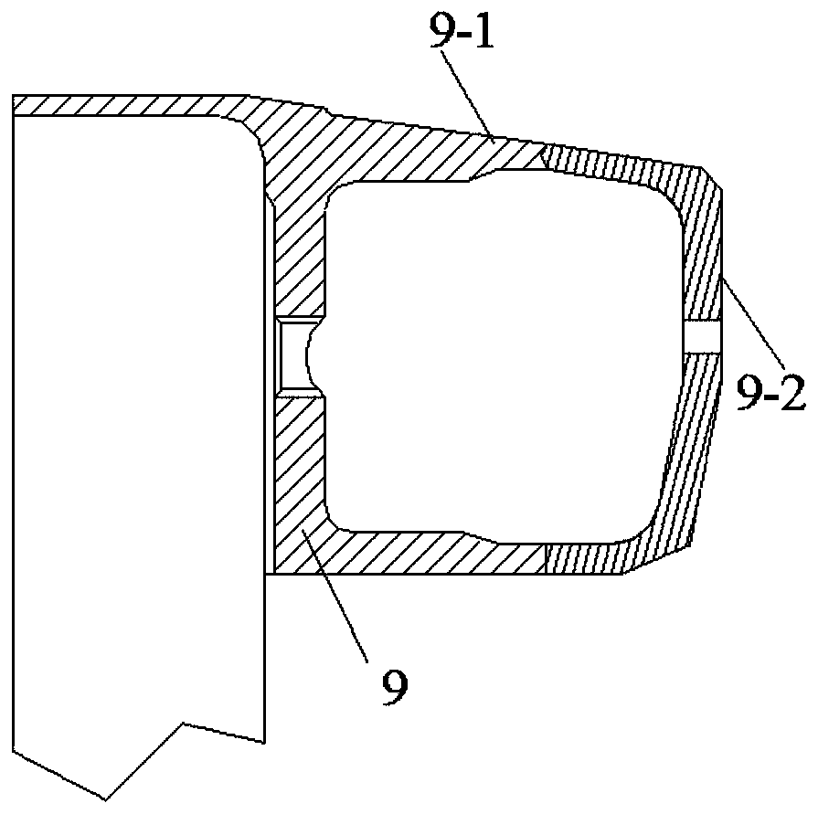 A titanium alloy supporting ring fusion welding gas protection drag cover and protection method
