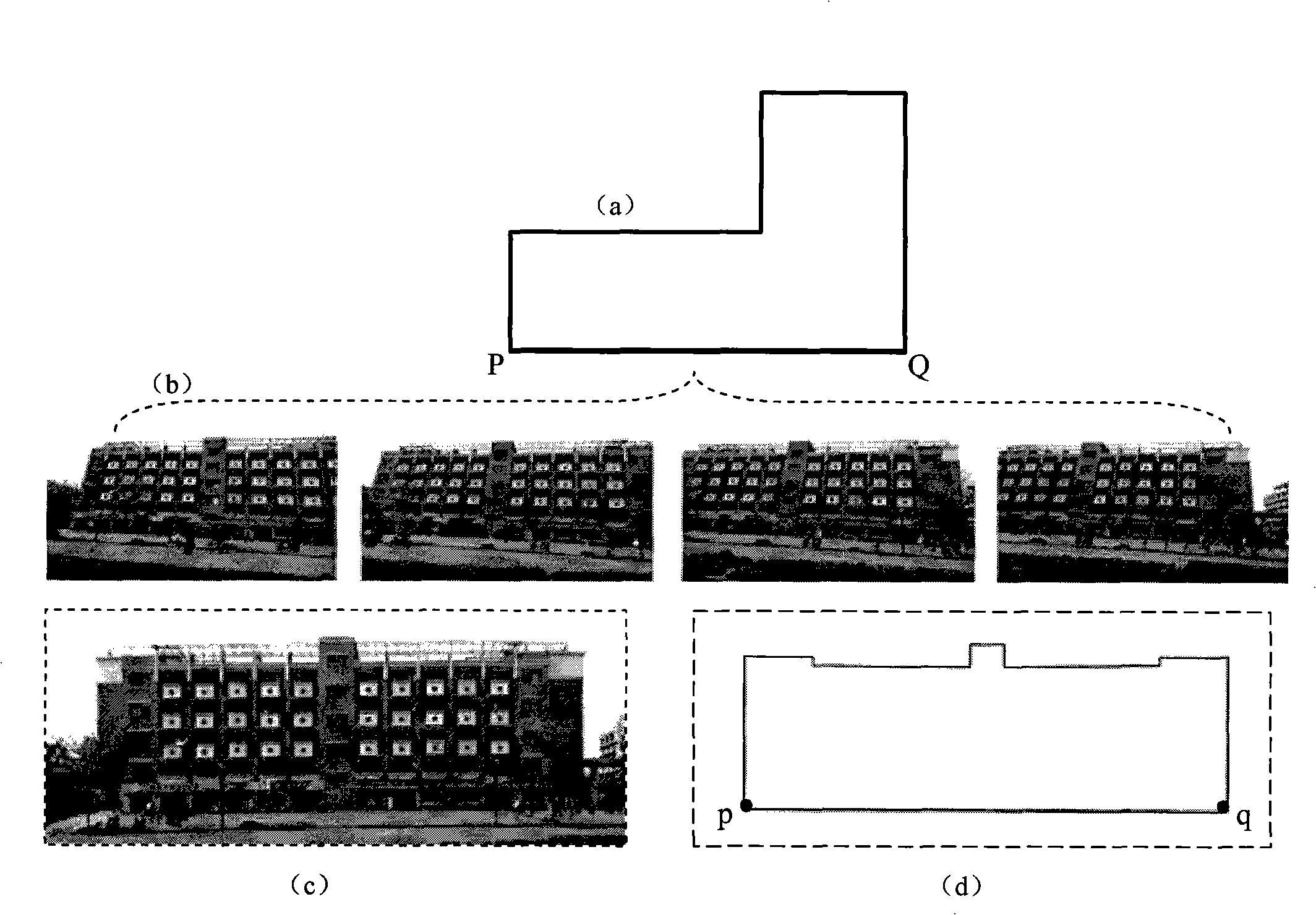 Method for rapidly modeling of urban street base on image sequence
