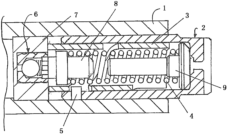 Tensioning device with a cylindrical latching system