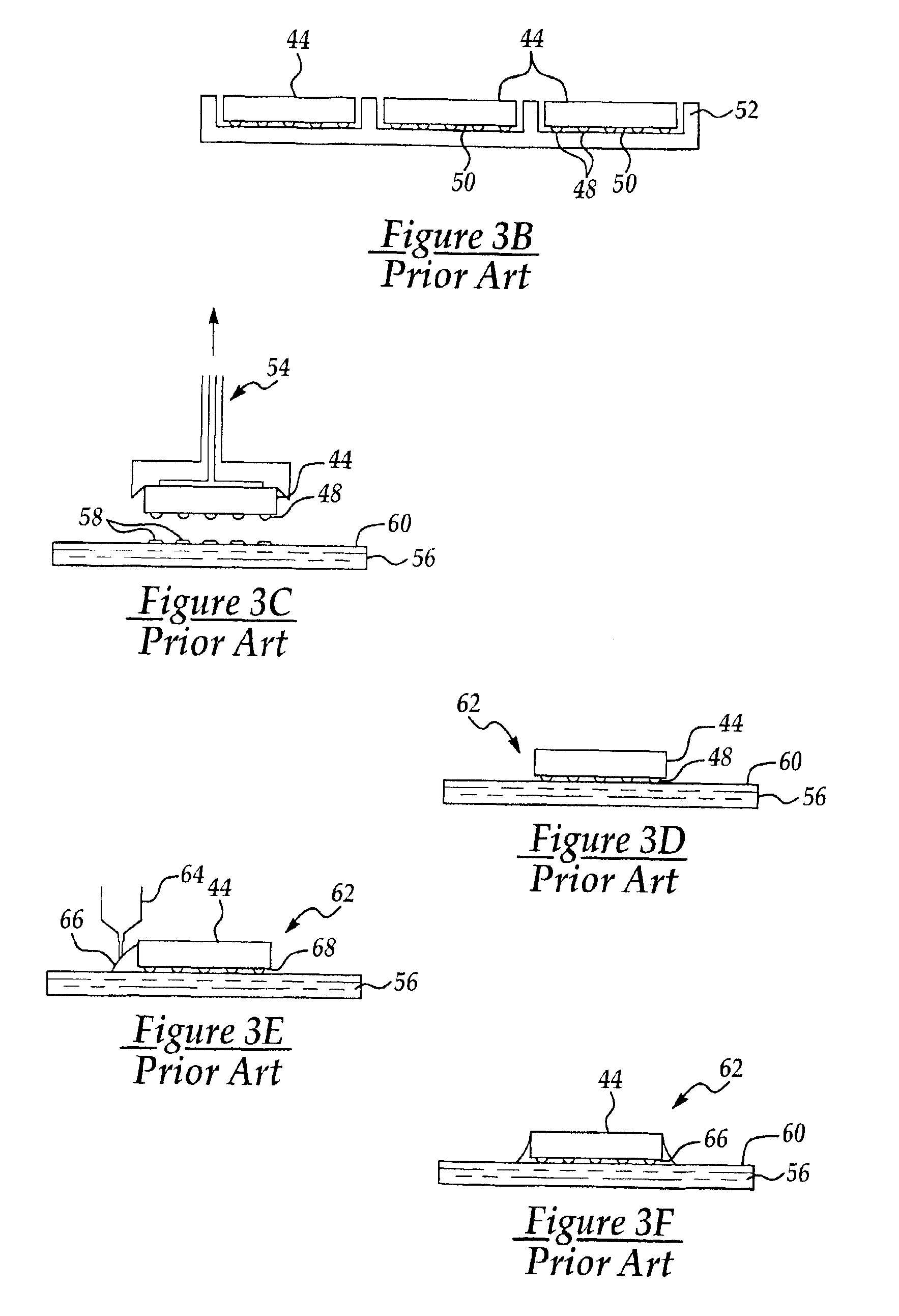 Method for bonding IC chips to substrates incorporating dummy bumps and non-conductive adhesive and structures formed