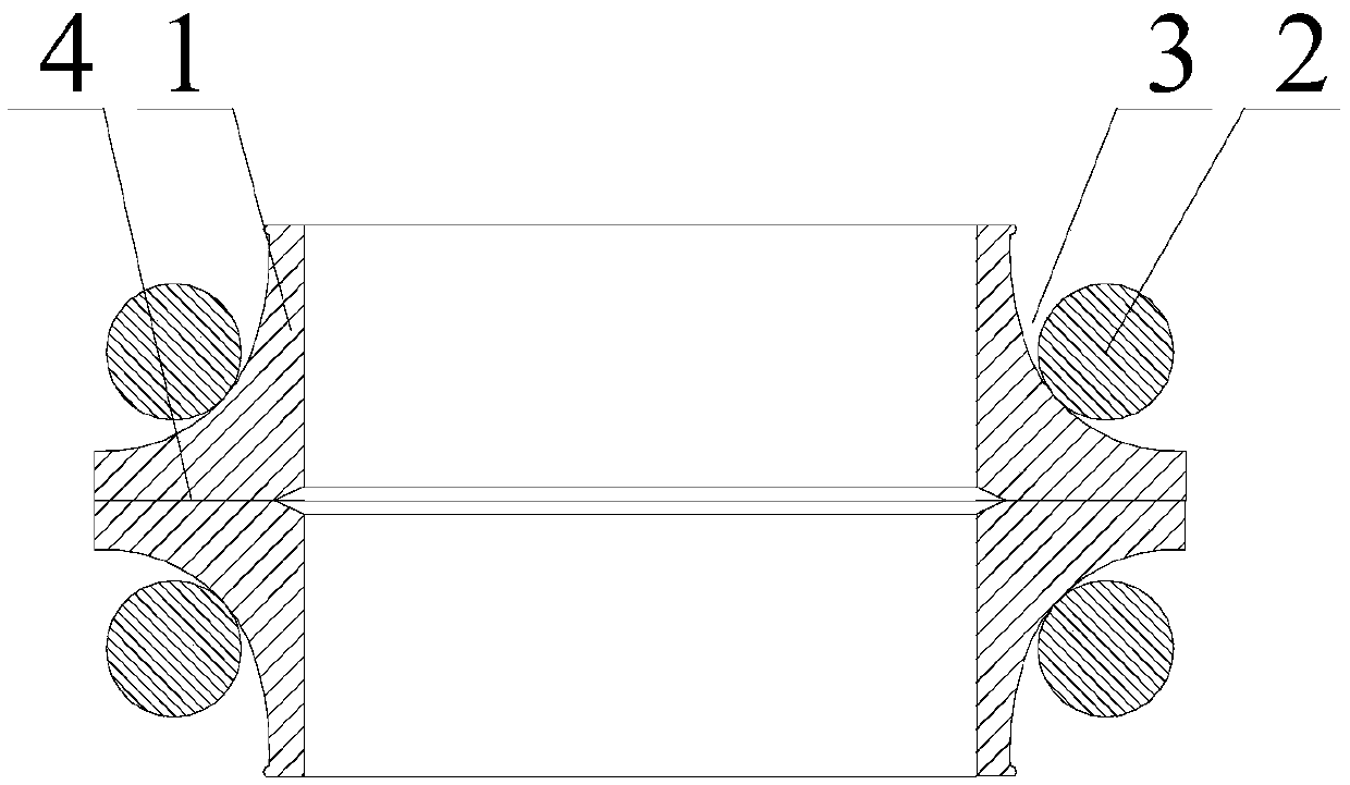 Floating oil seal provided with ceramic-dispersion-strengthened metal wear-resistant belts and engineering plastic ring bodies