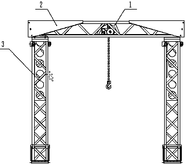 A gantry-type double-speed emergency correction device for oil and gas transmission pipelines in goaf subsidence areas