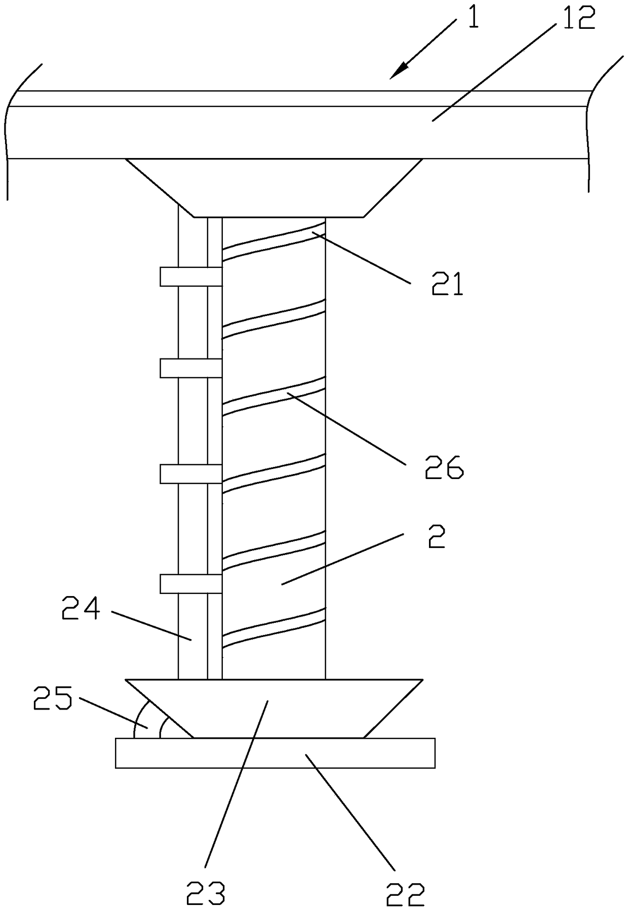 A rainwater recovery system for an overpass bridge and its installation method