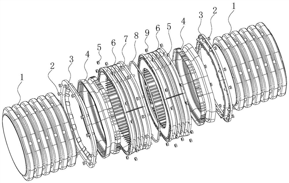 Self-sealing connecting flange joint for double-wall corrugated pipeline