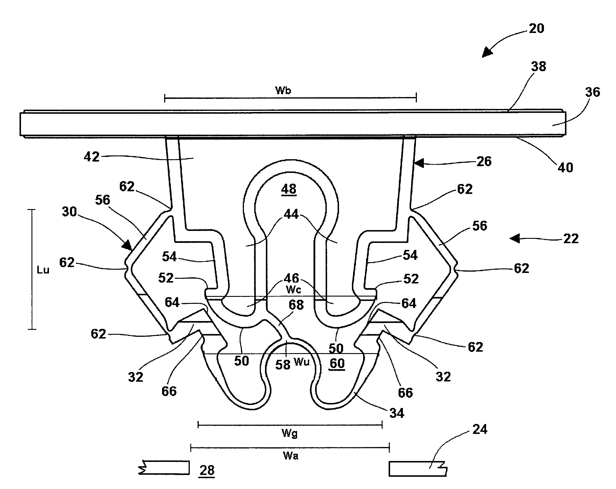 Integrated Plastic Part And Fastener