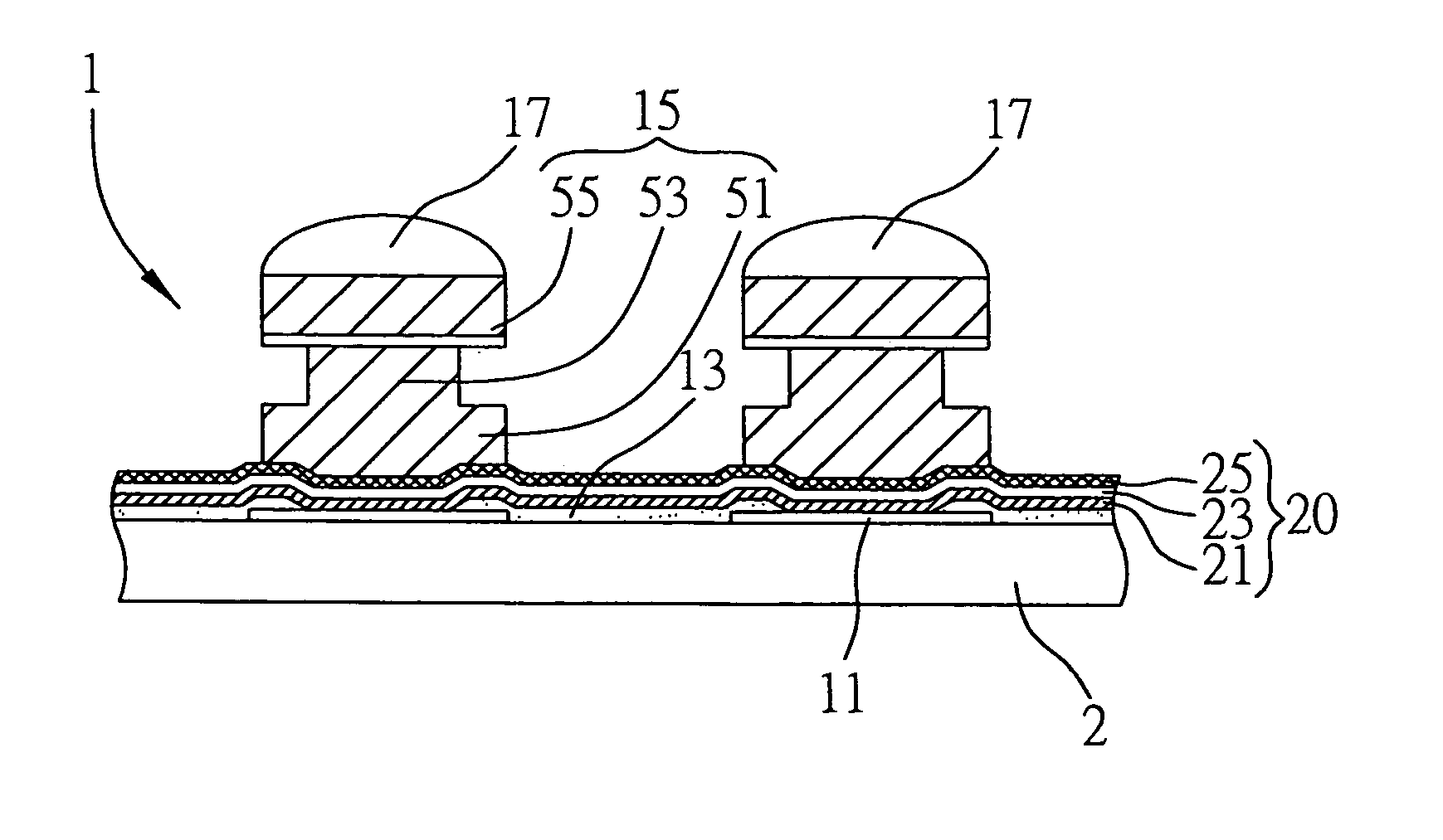 Bump structure of semiconductor package and method for fabricating the same