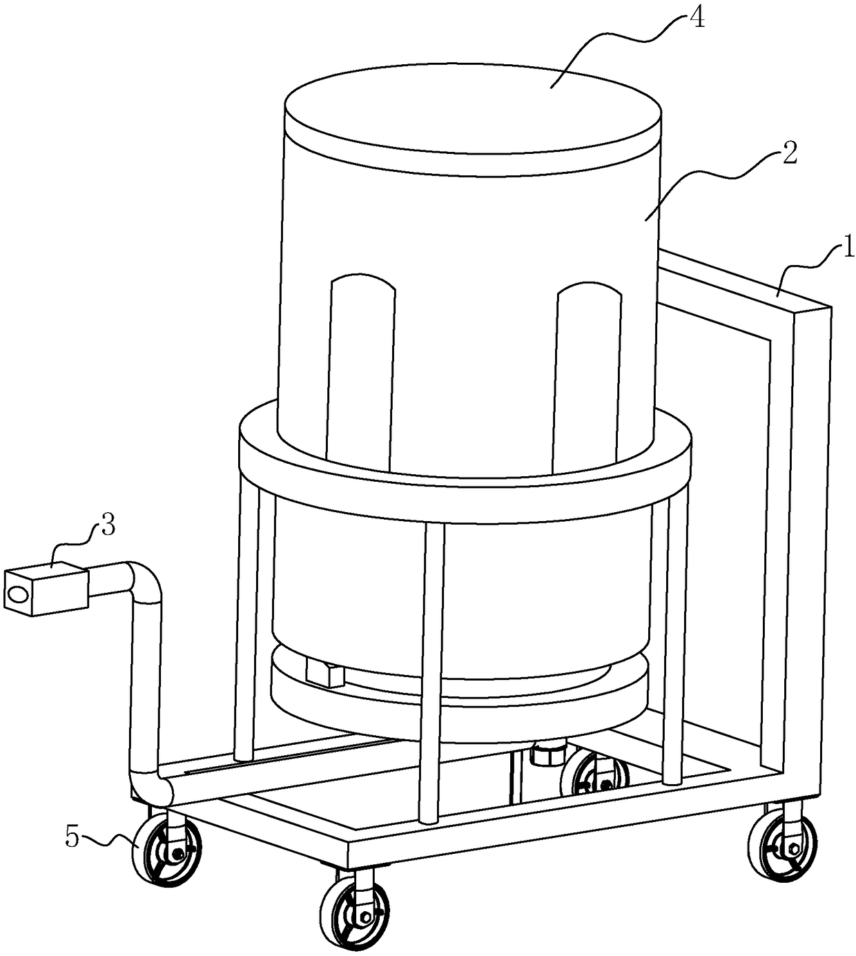 Spraying device for buildings
