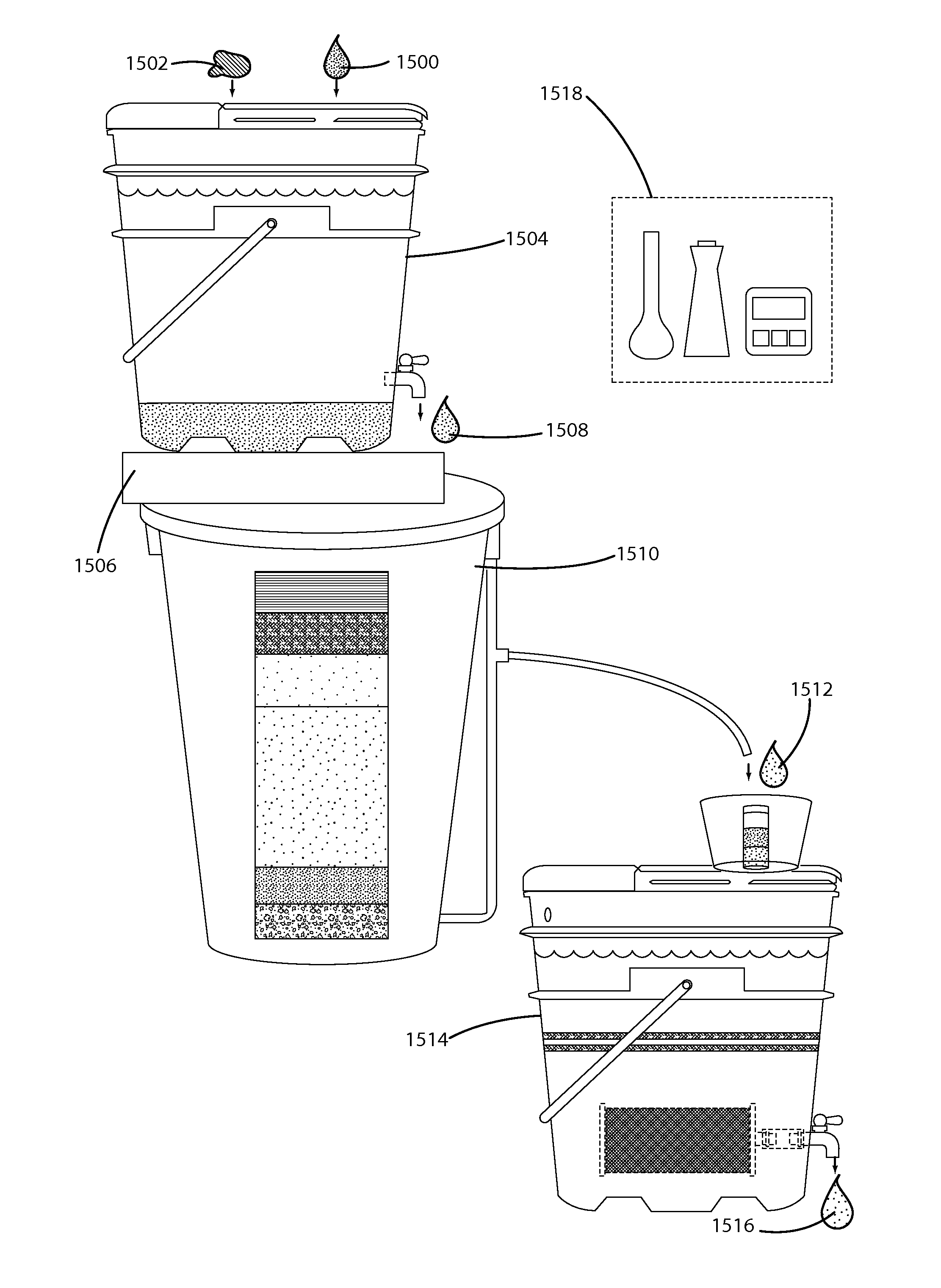 Gravity feed water treatment system