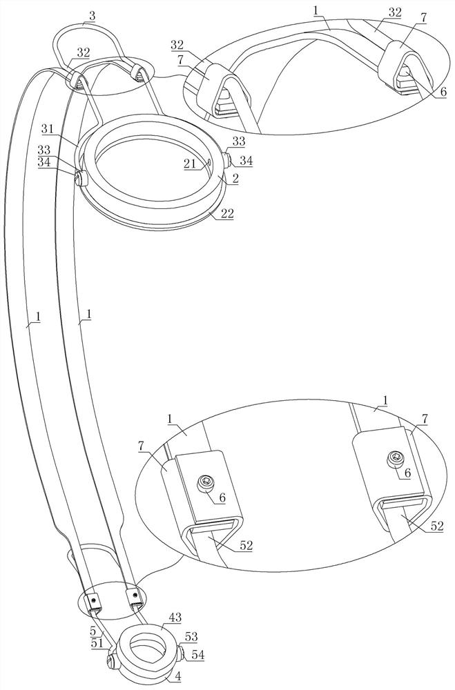 Head exoskeleton fixing frame