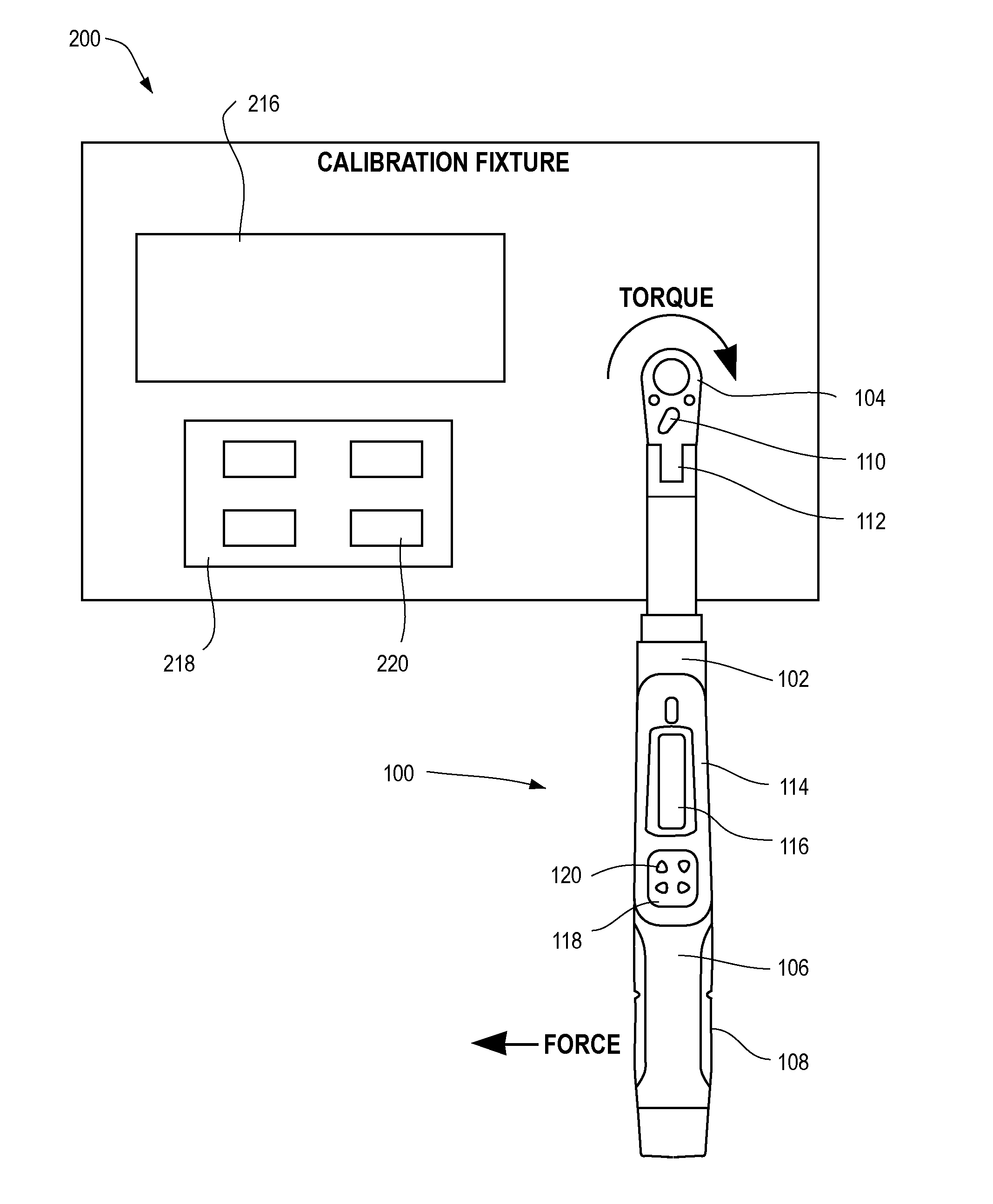 Method of calibrating torque using peak hold measurement on an electronic torque wrench