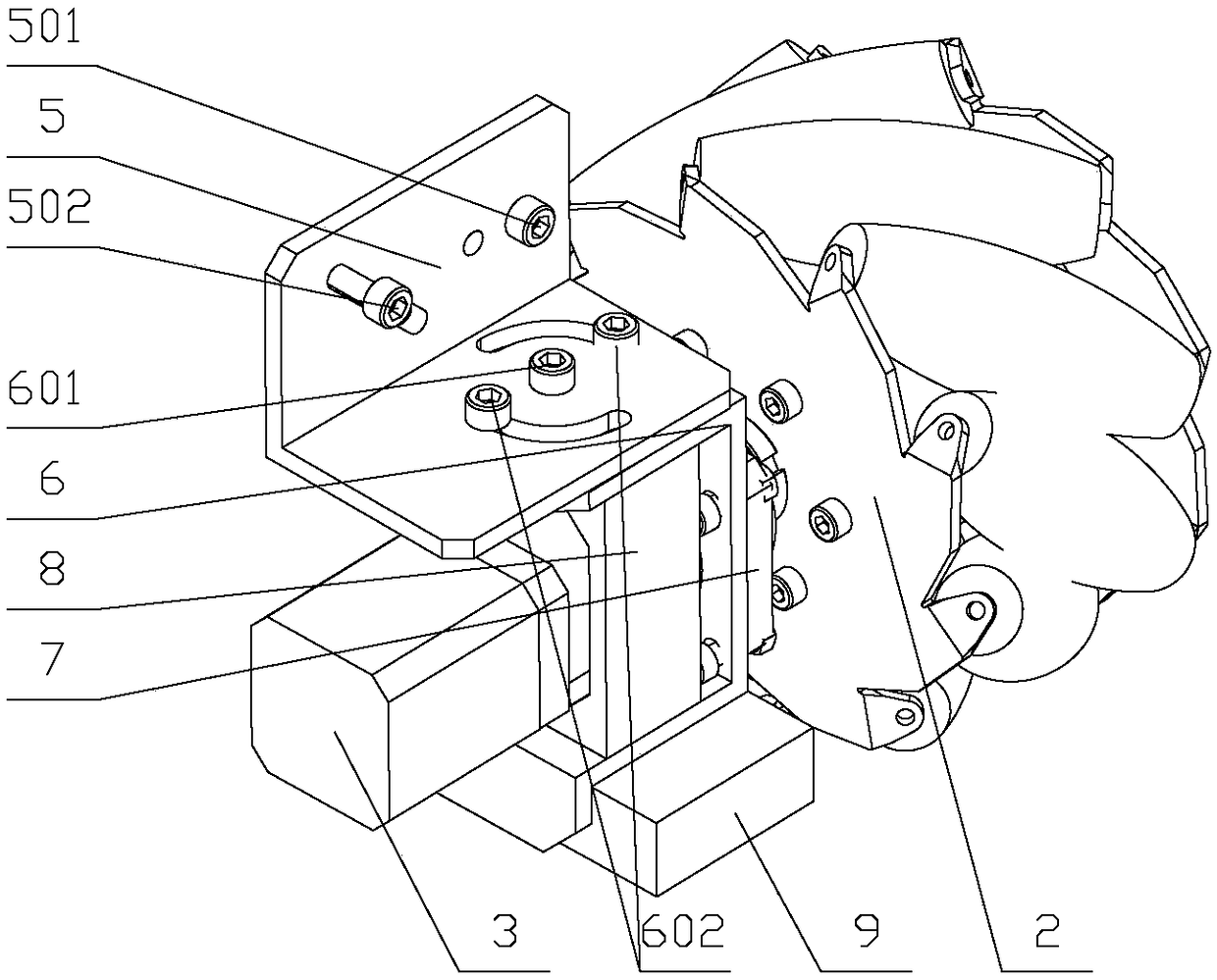 A Three-Axis Adjustable Suspension Mechanism for Robots