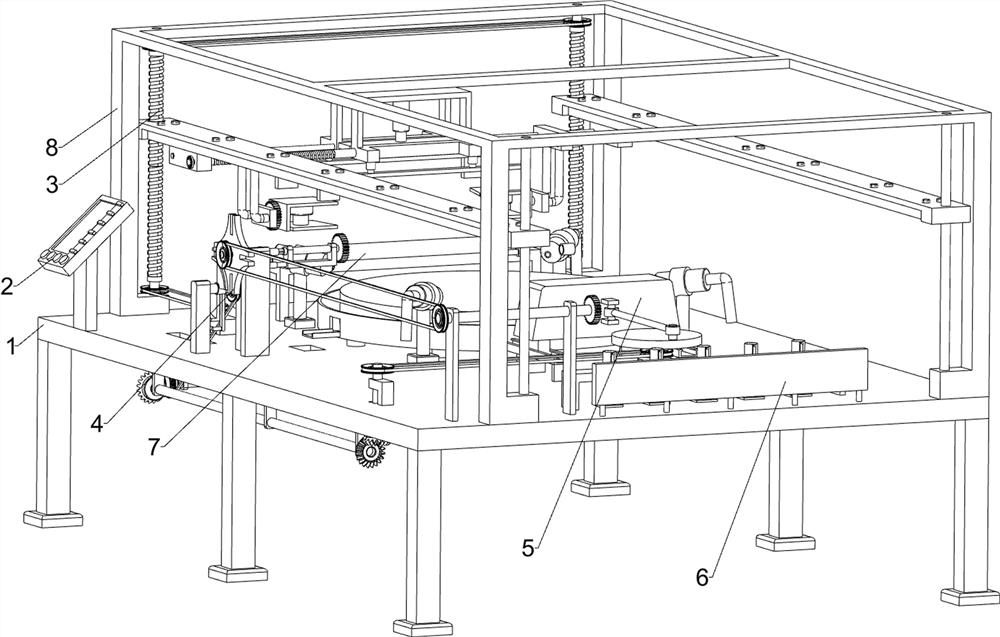 Automatic clamping device of mechanical polishing equipment