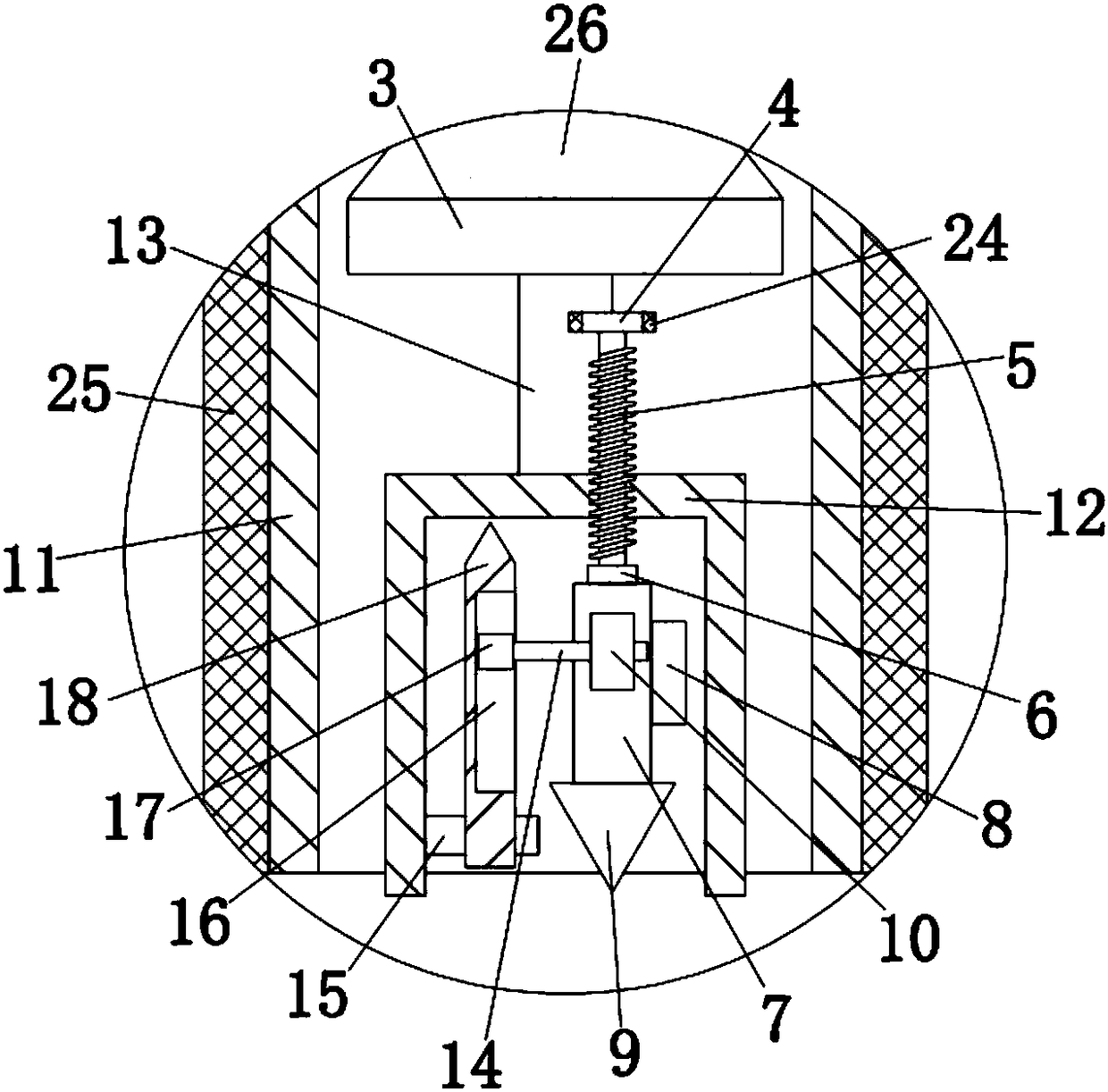 Iron anchor structure for detecting tsunamis