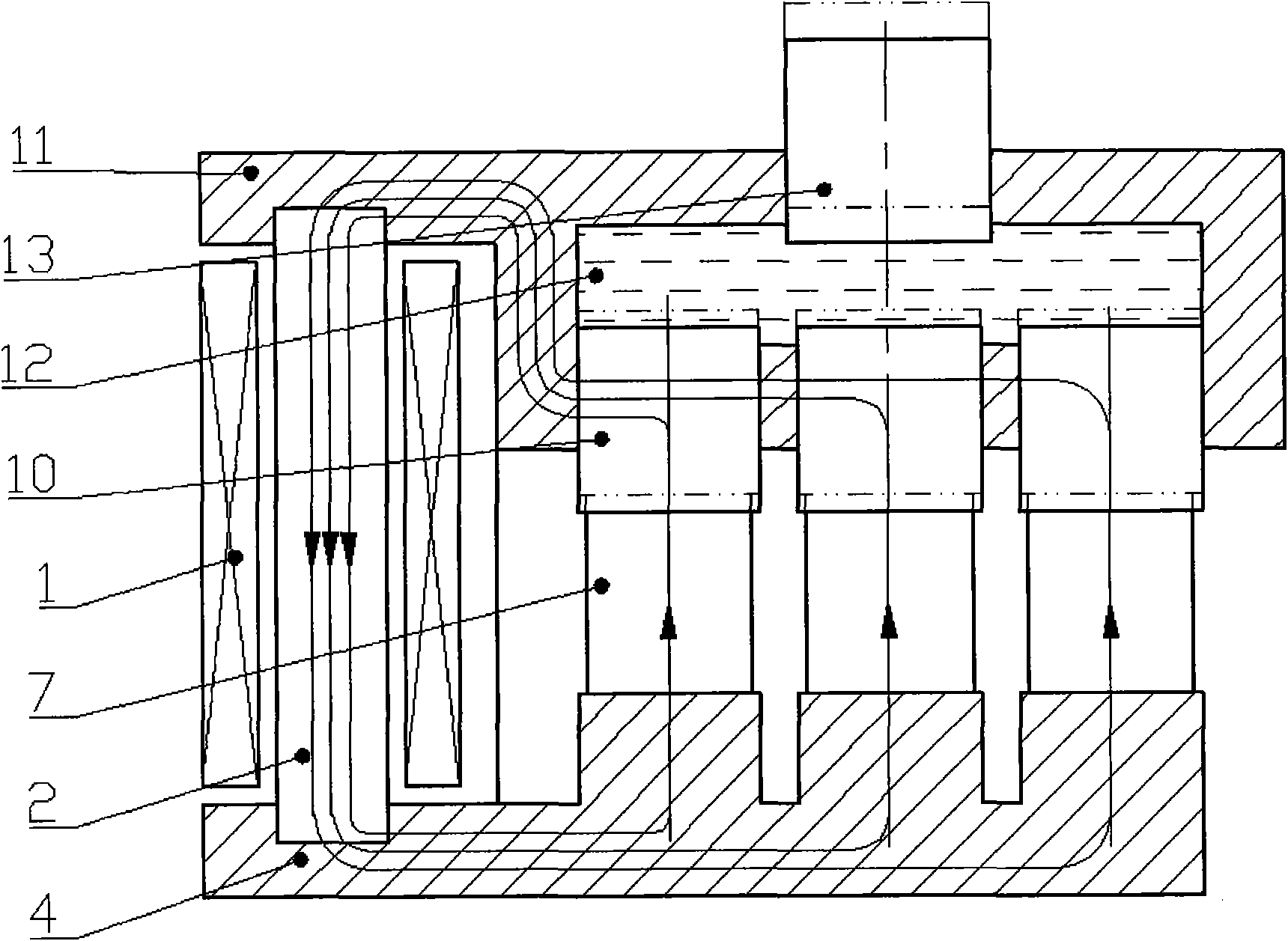 Giant magnetostriction parallel micrometric displacement actuator
