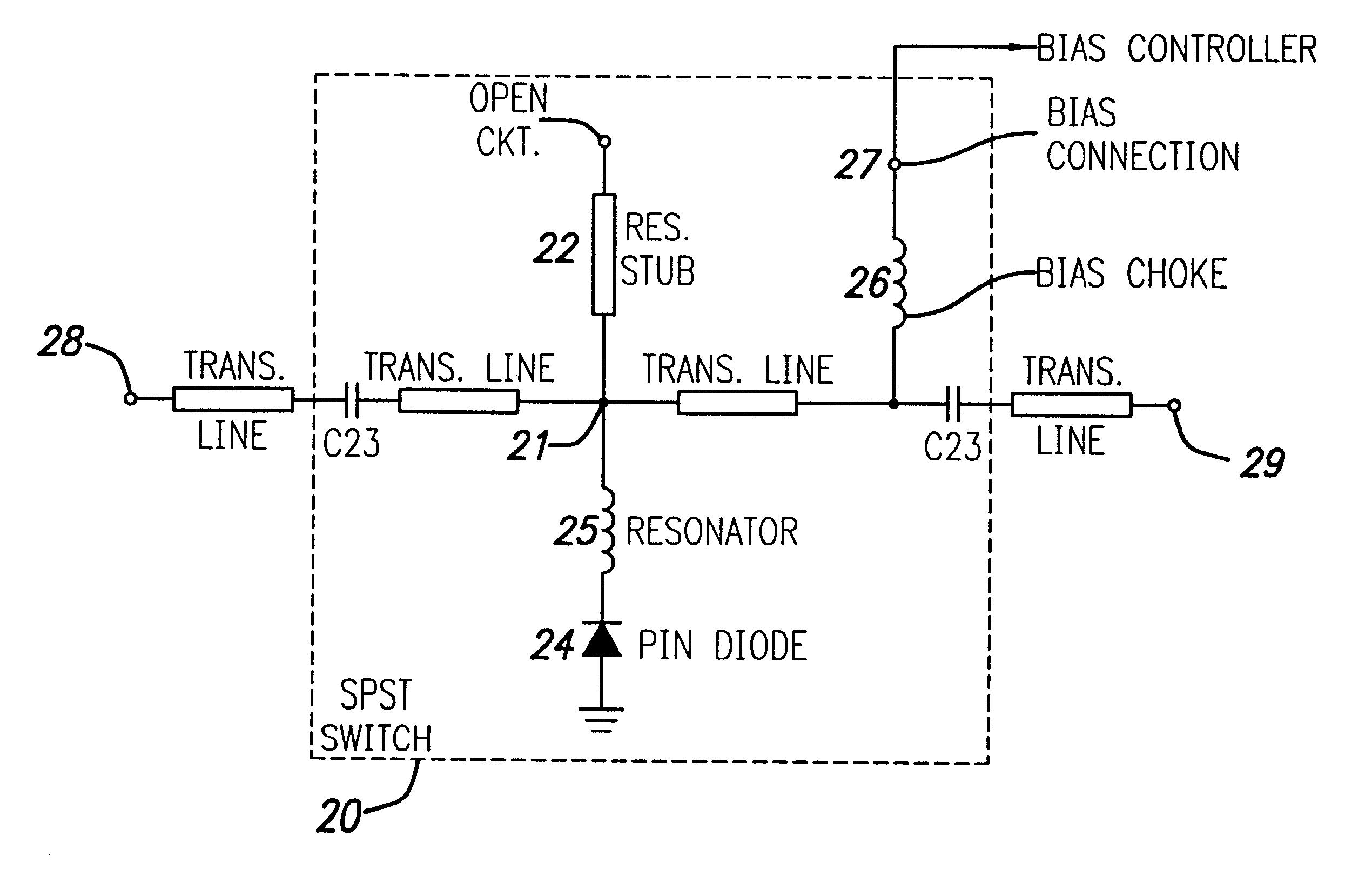 High power pin diode switch