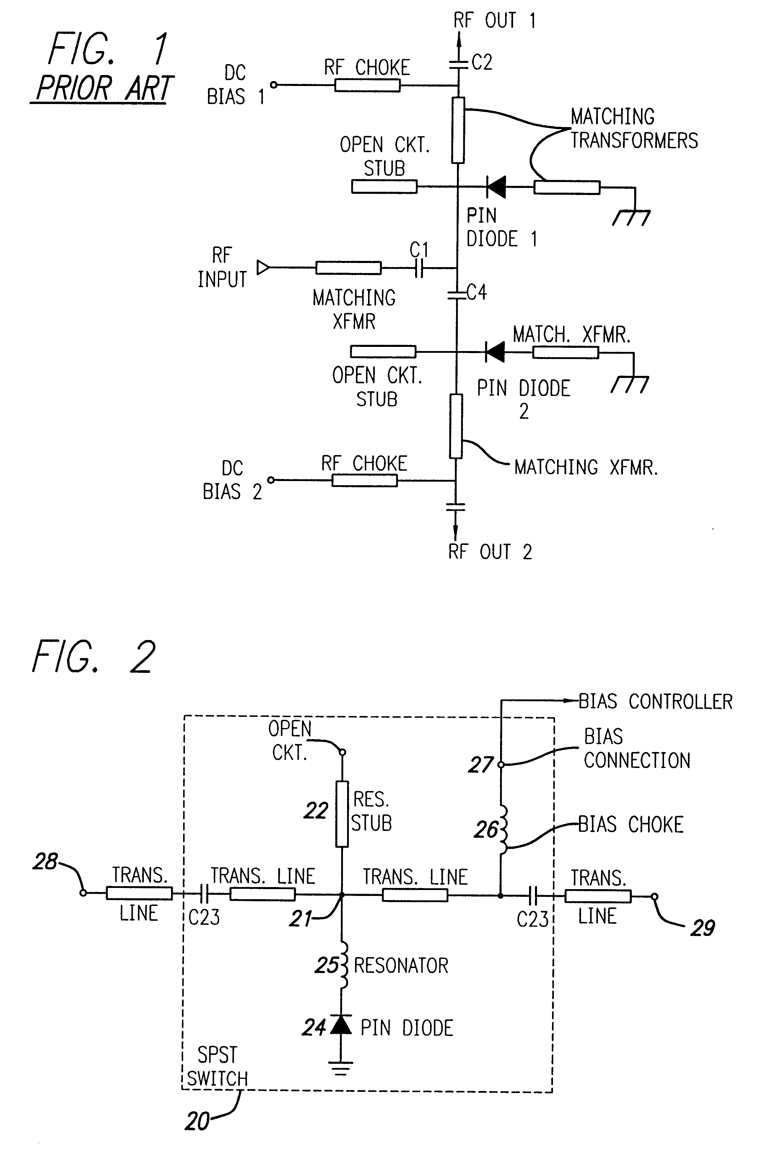 High power pin diode switch