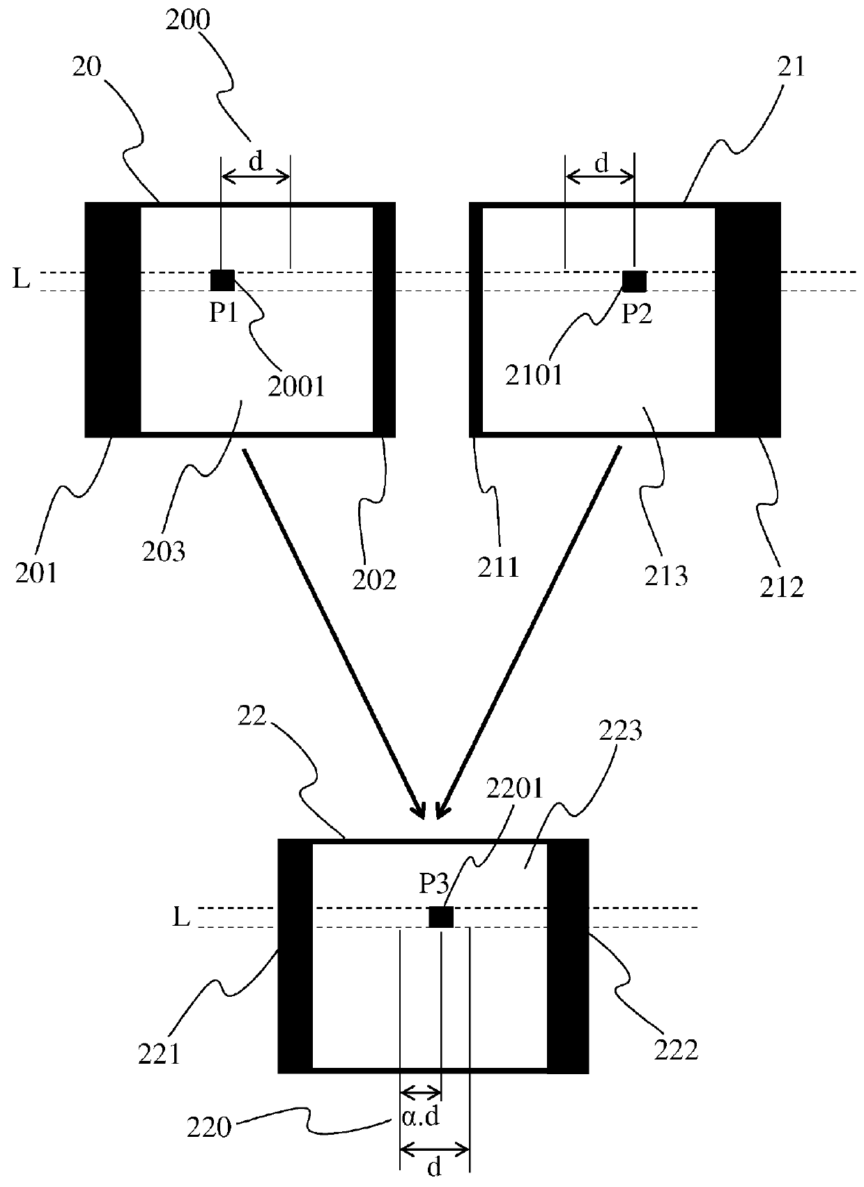 Method for processing a stereoscopic image comprising a black band and corresponding device