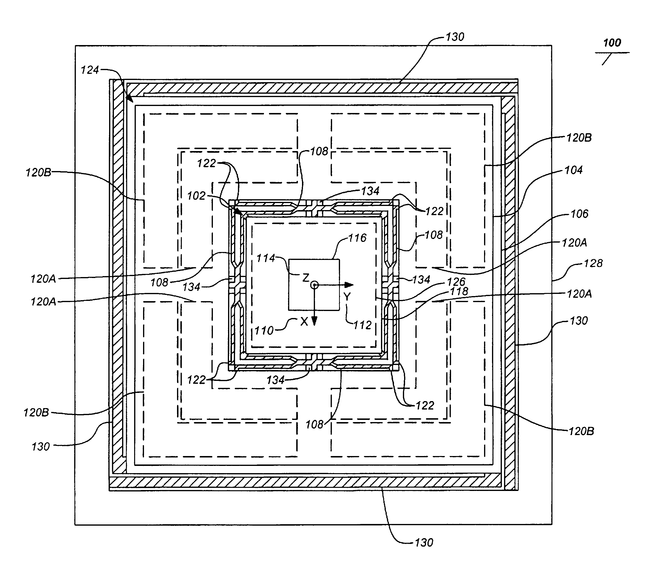 Isolated resonator gyroscope with compact flexures