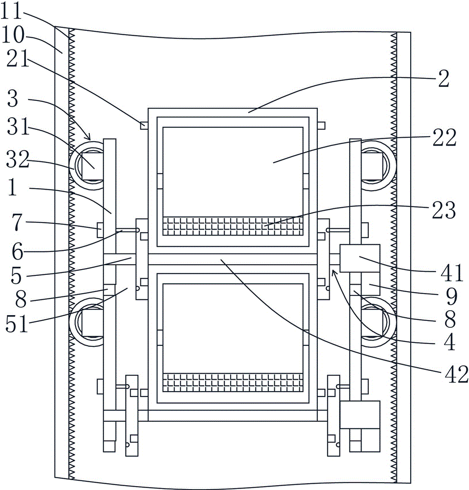 Single-channel bidirectional transferring cart of hospital logistics system