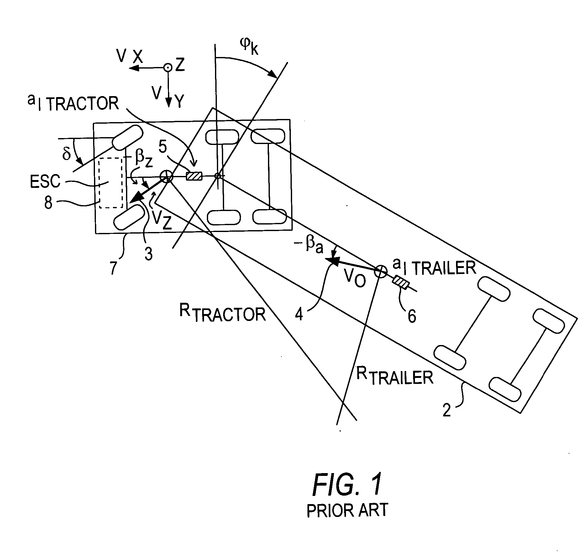 Method and system for predicting lateral acceleration of a vehicle