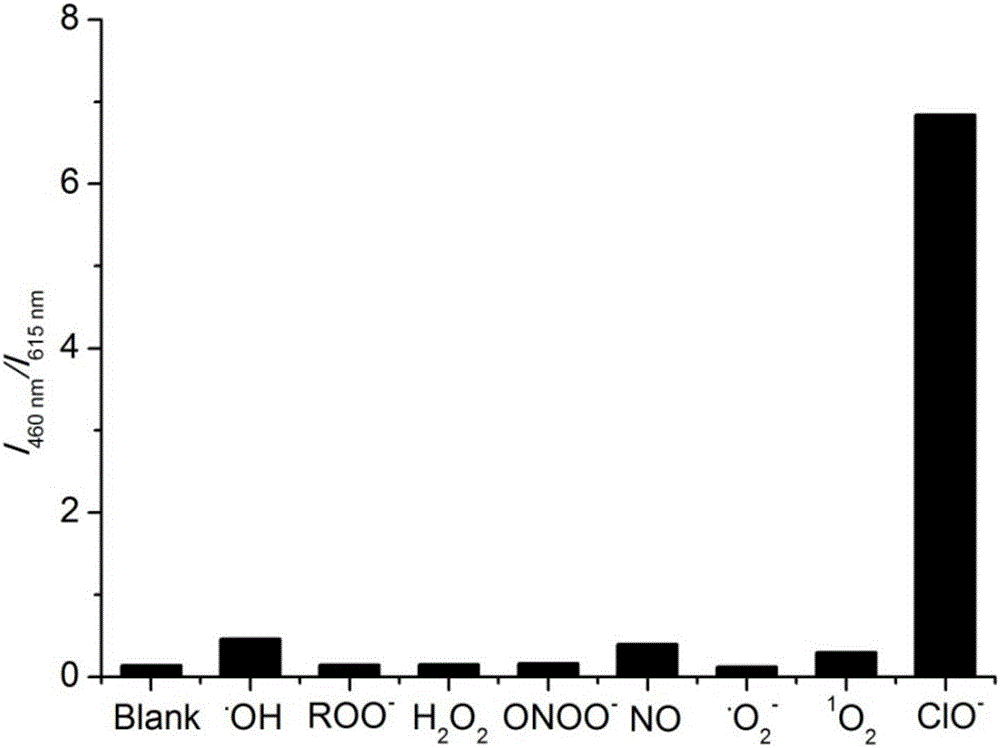 Difunctional fluorescent probe, preparation method and application