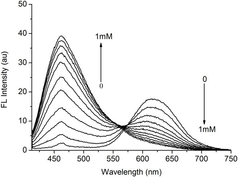 Difunctional fluorescent probe, preparation method and application