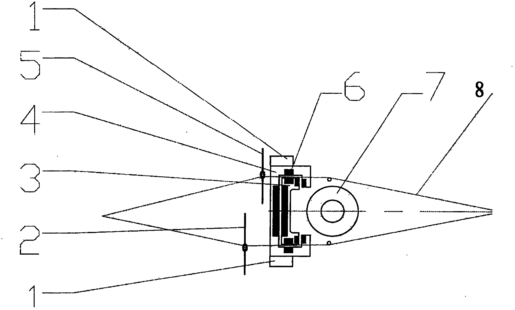 Non-contact shuttle device for circular weaving machine