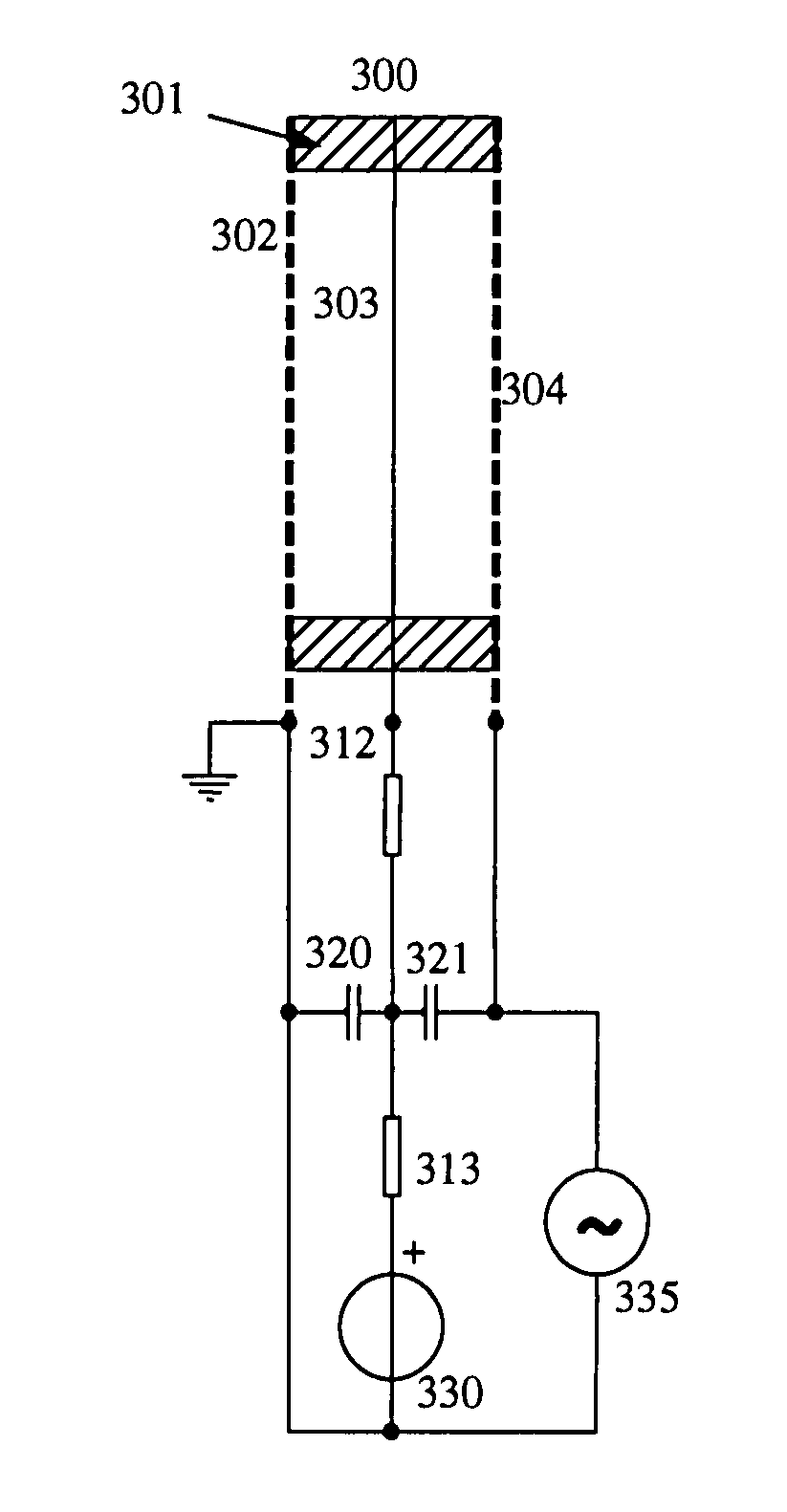 Electrostatic loudspeaker with single ended drive