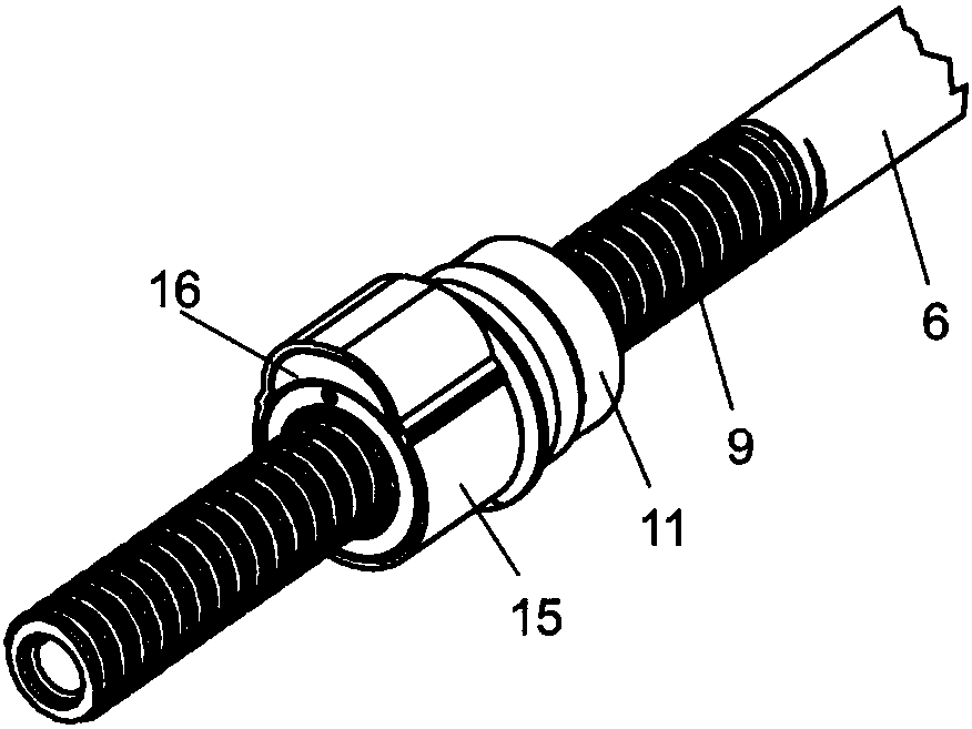 Ball return means with a fastening sleeve which can be mounted axially